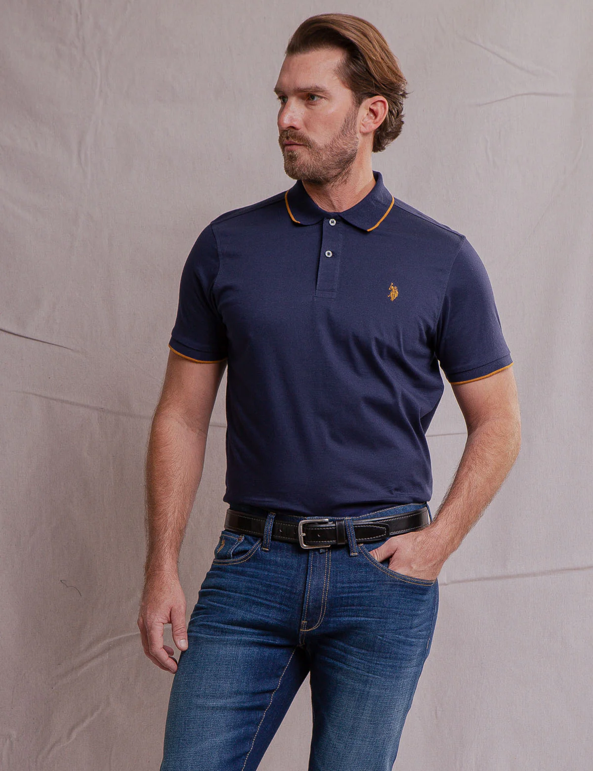 WHITE LABEL MERCERIZED COTTON POLO SHIRT