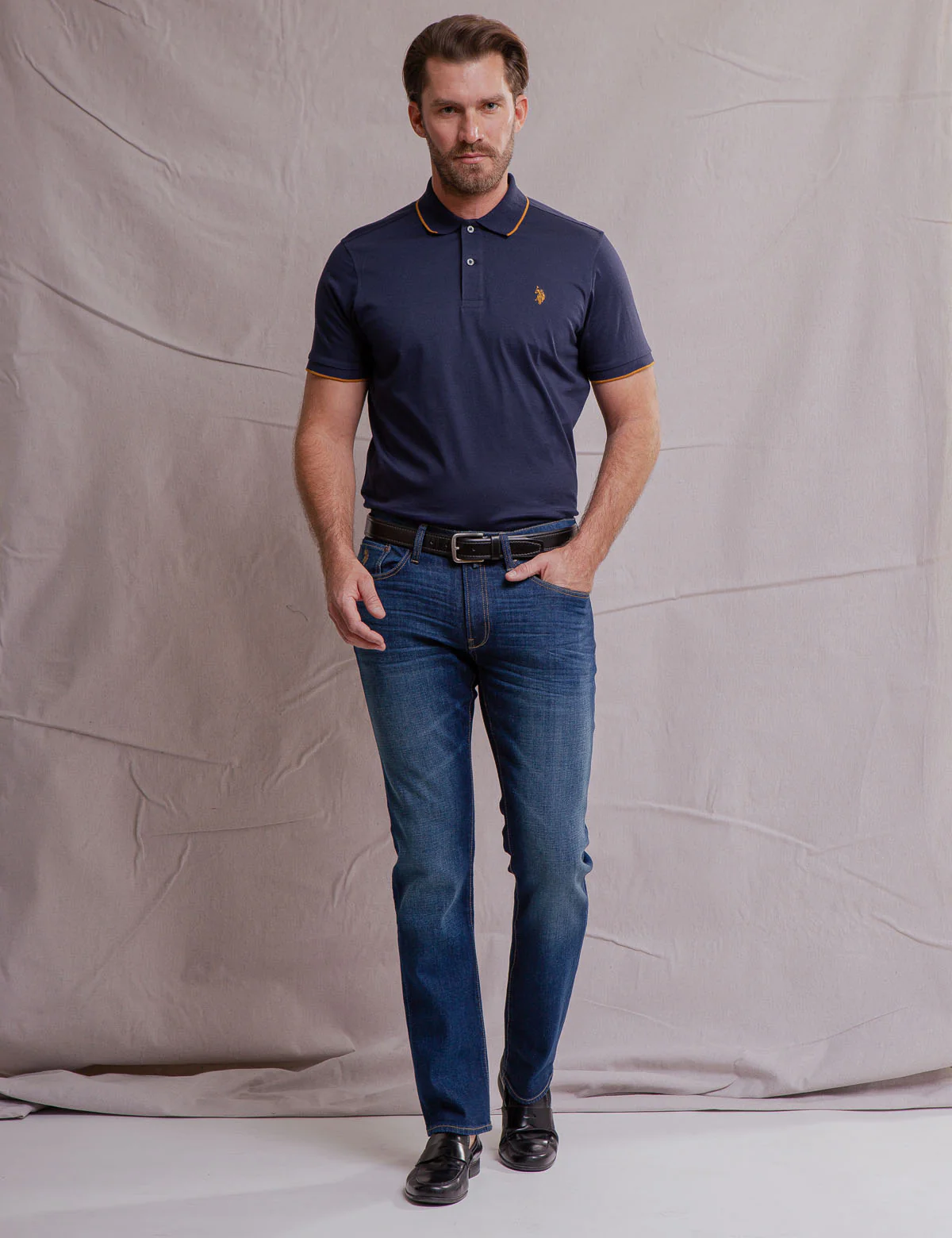 WHITE LABEL MERCERIZED COTTON POLO SHIRT
