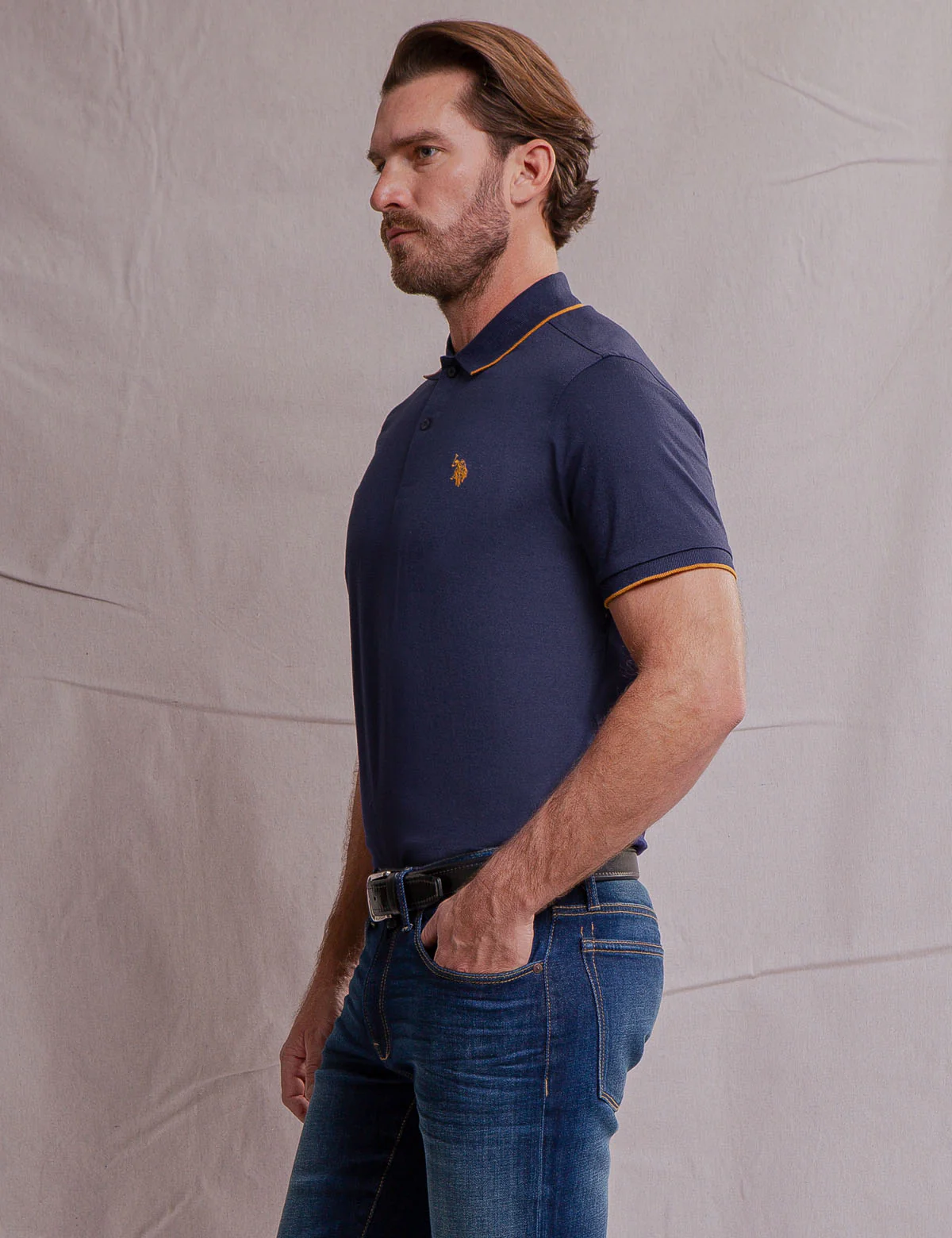 WHITE LABEL MERCERIZED COTTON POLO SHIRT
