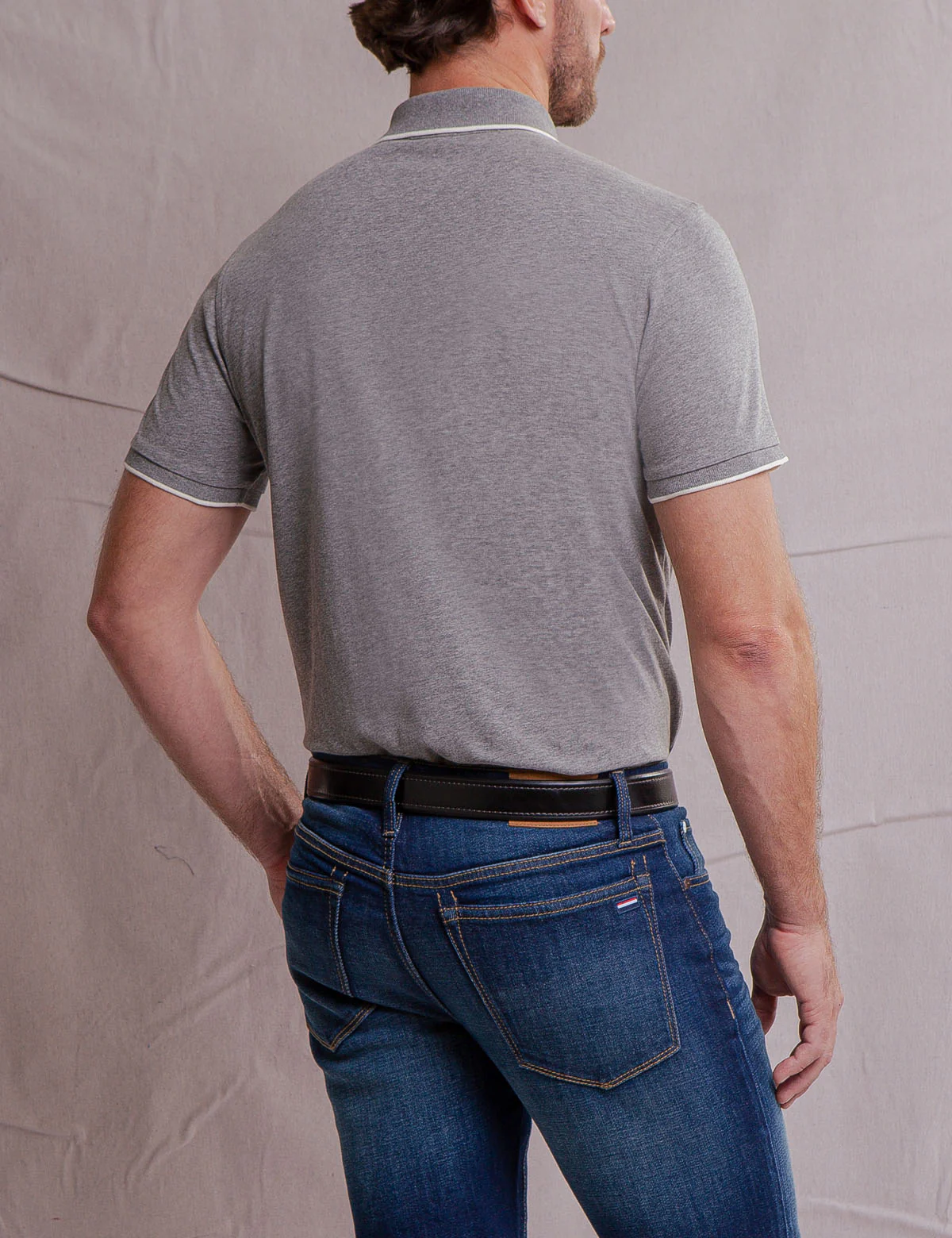 WHITE LABEL MERCERIZED COTTON POLO SHIRT