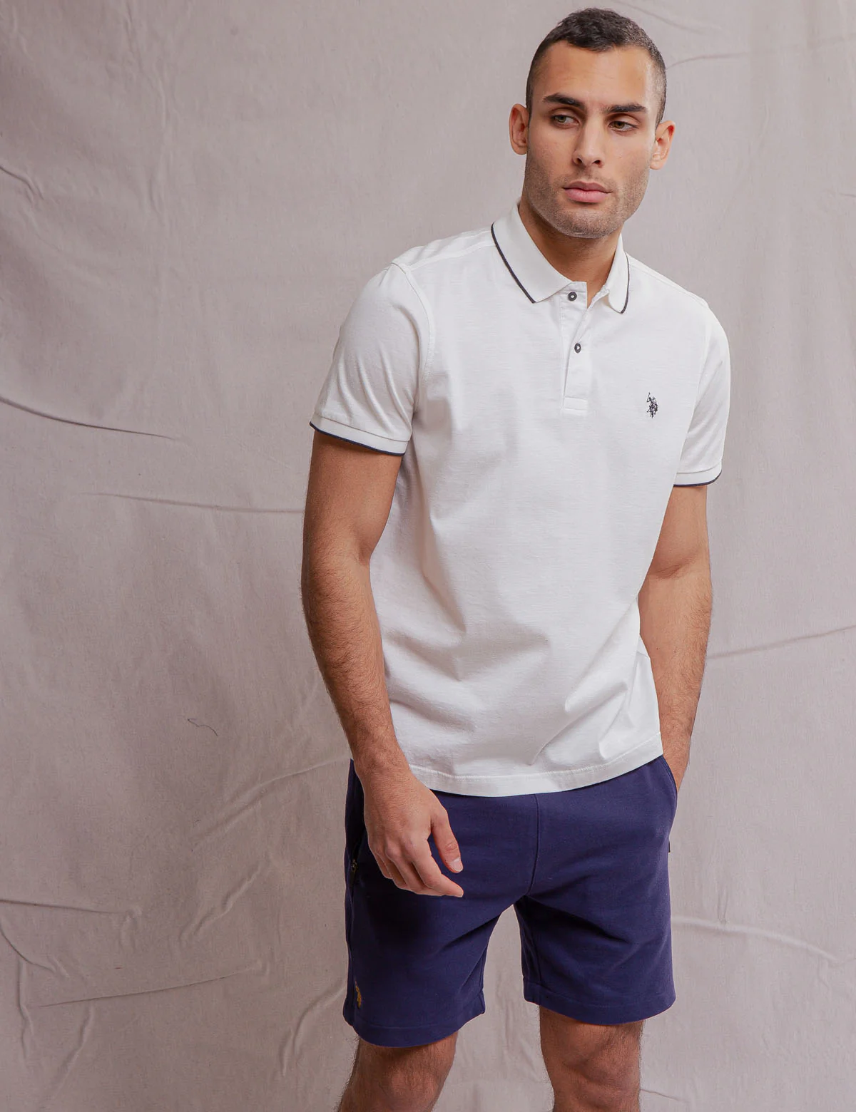 WHITE LABEL MERCERIZED COTTON POLO SHIRT