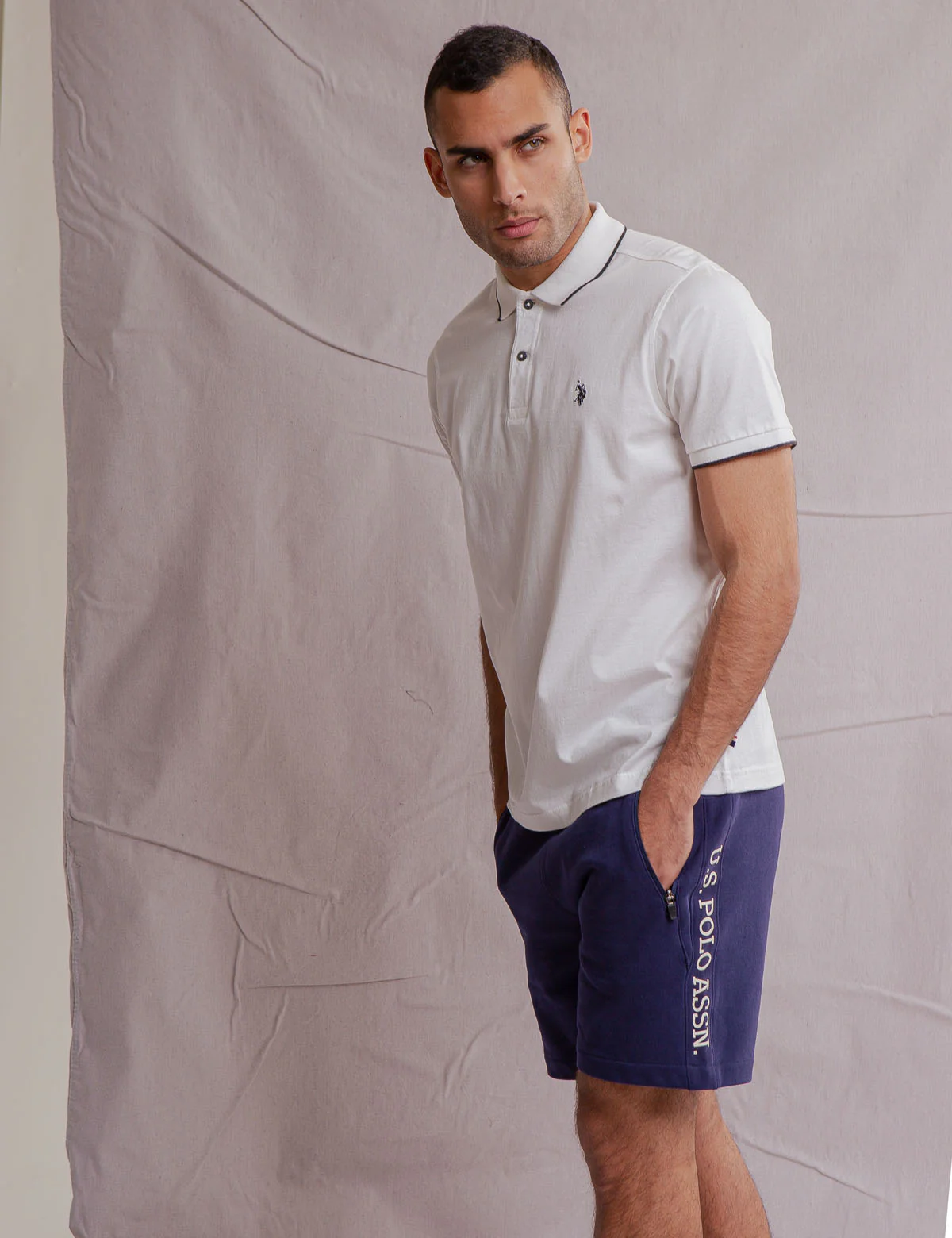 WHITE LABEL MERCERIZED COTTON POLO SHIRT