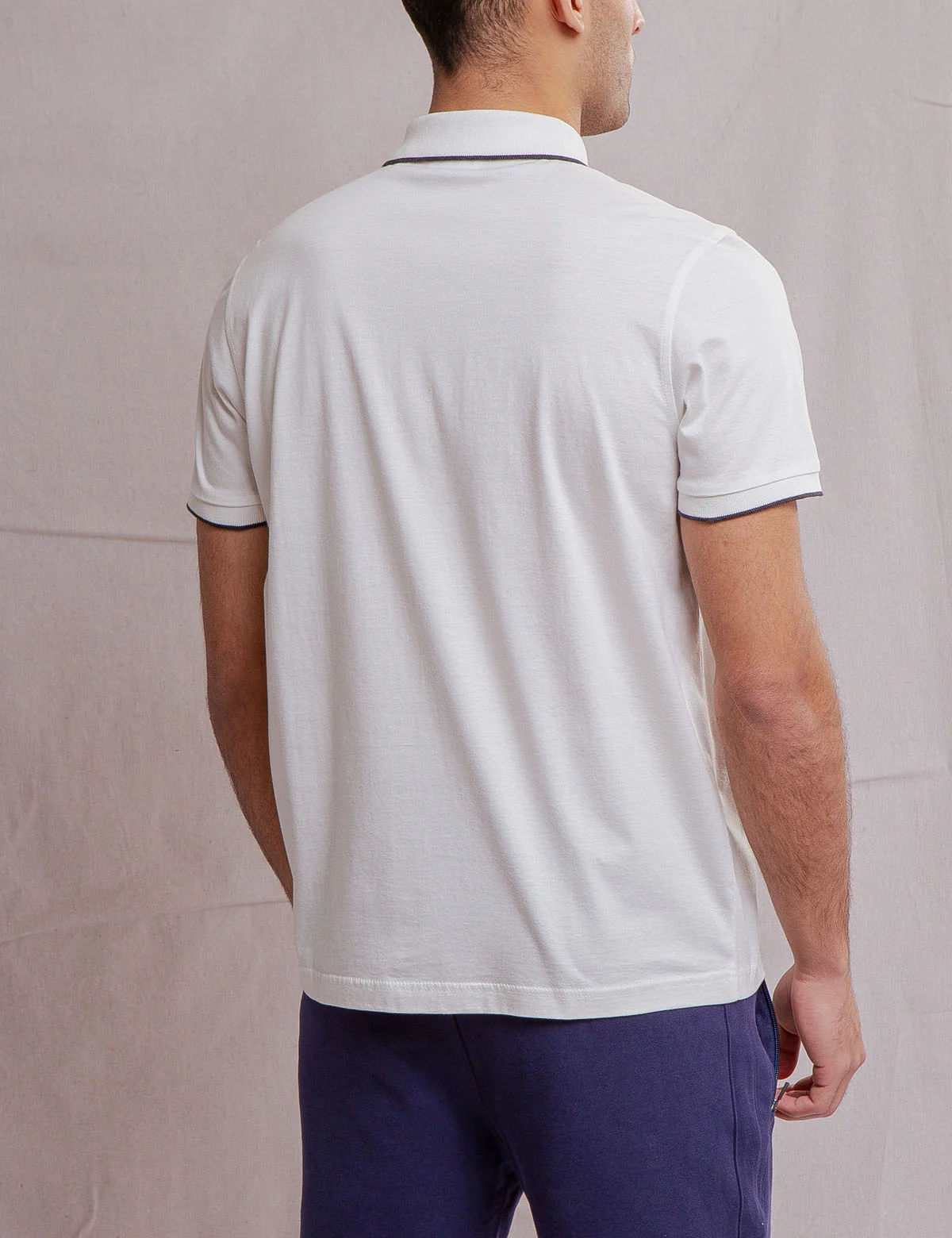 WHITE LABEL MERCERIZED COTTON POLO SHIRT