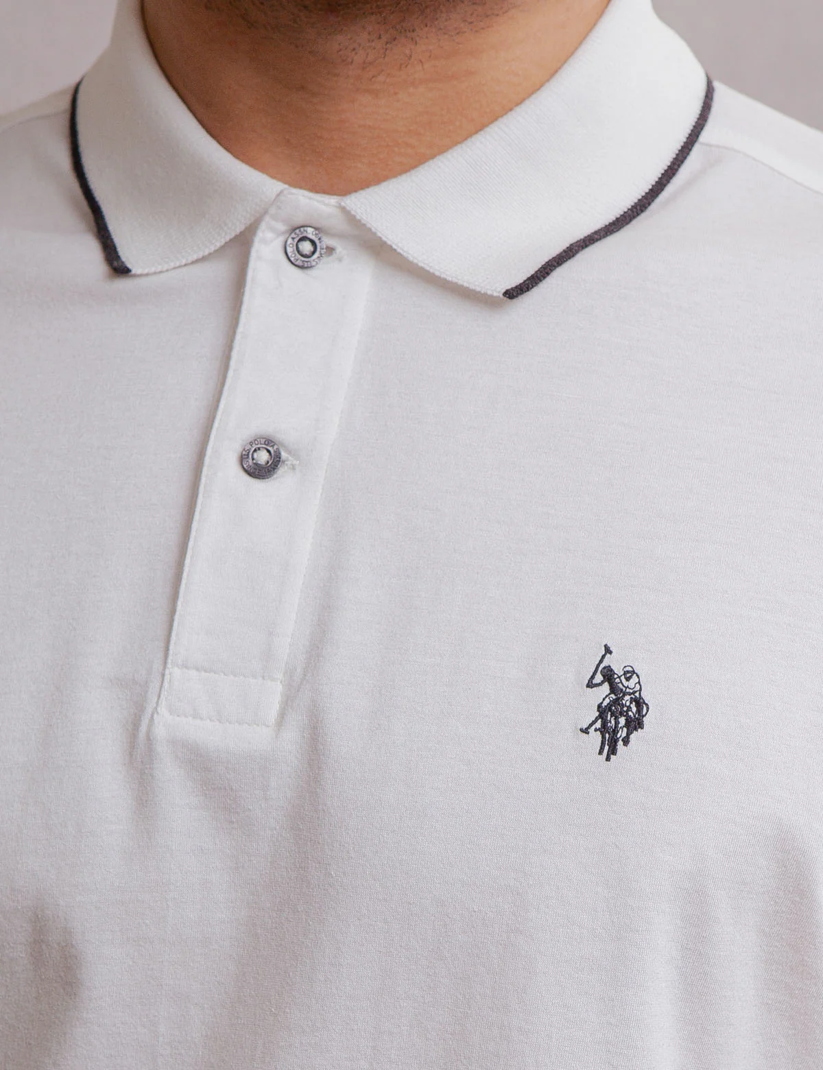 WHITE LABEL MERCERIZED COTTON POLO SHIRT