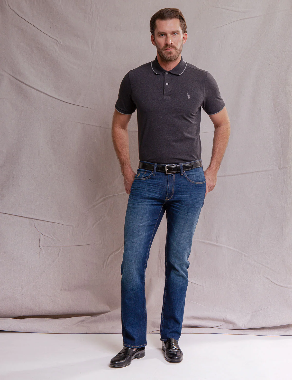 WHITE LABEL MERCERIZED COTTON POLO SHIRT