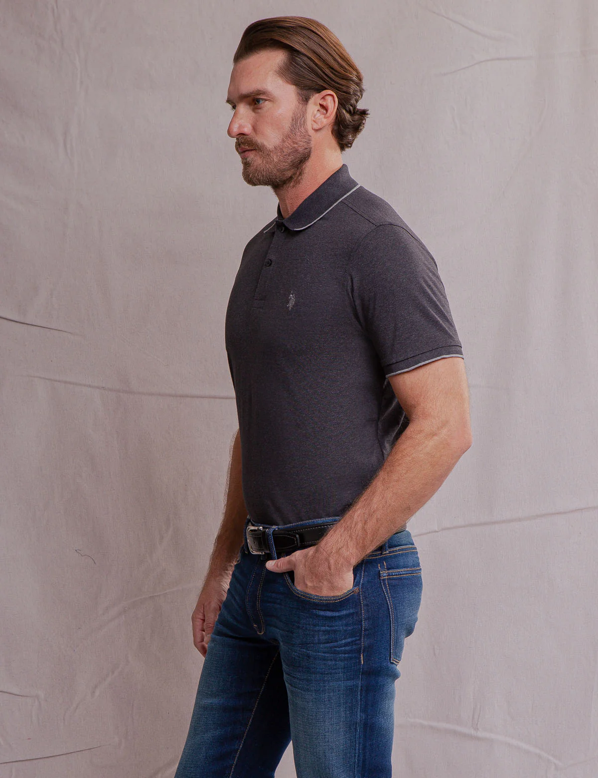 WHITE LABEL MERCERIZED COTTON POLO SHIRT