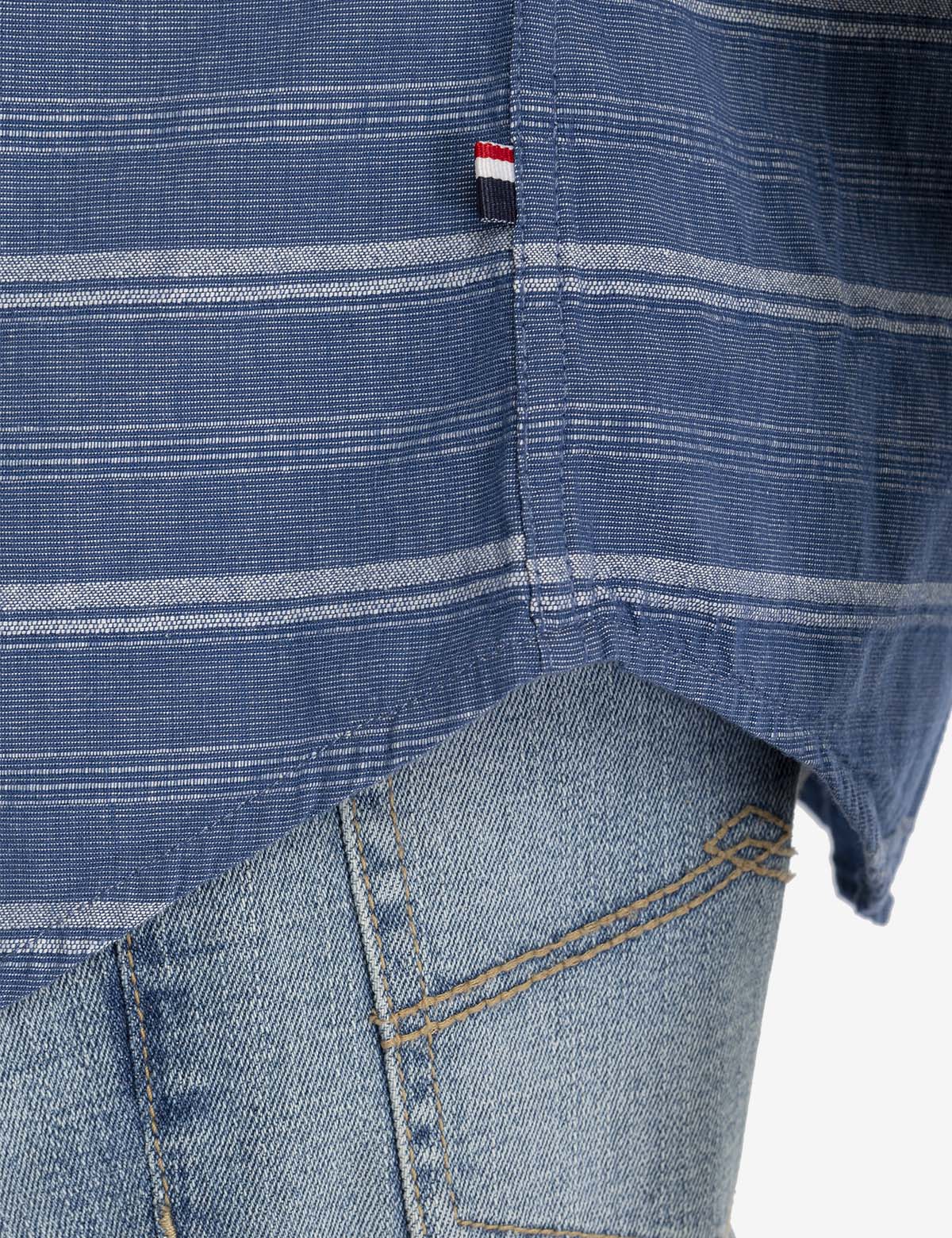 12250-white-label-stripe-short-sleeve-woven-shirt-10.jpg WHITE LABEL STRIPE SHORT SLEEVE WOVEN SHIRT
