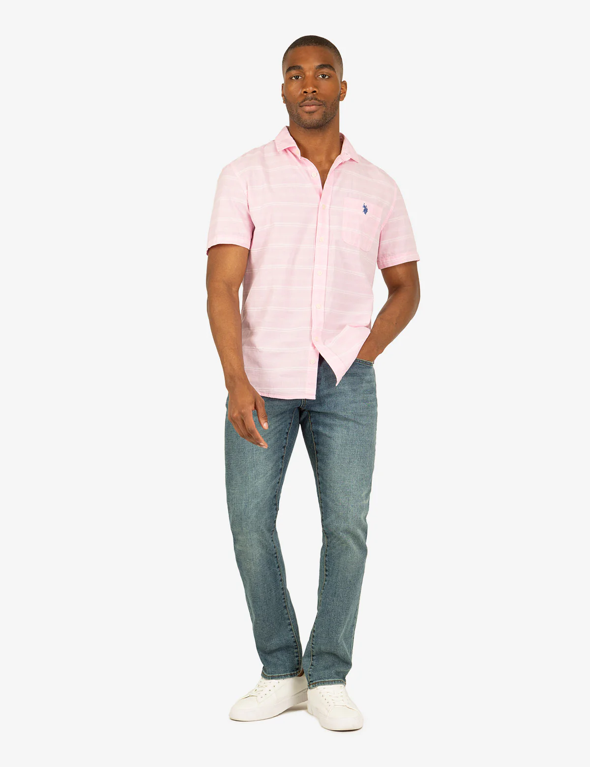 12250-white-label-stripe-short-sleeve-woven-shirt-2.webp WHITE LABEL STRIPE SHORT SLEEVE WOVEN SHIRT