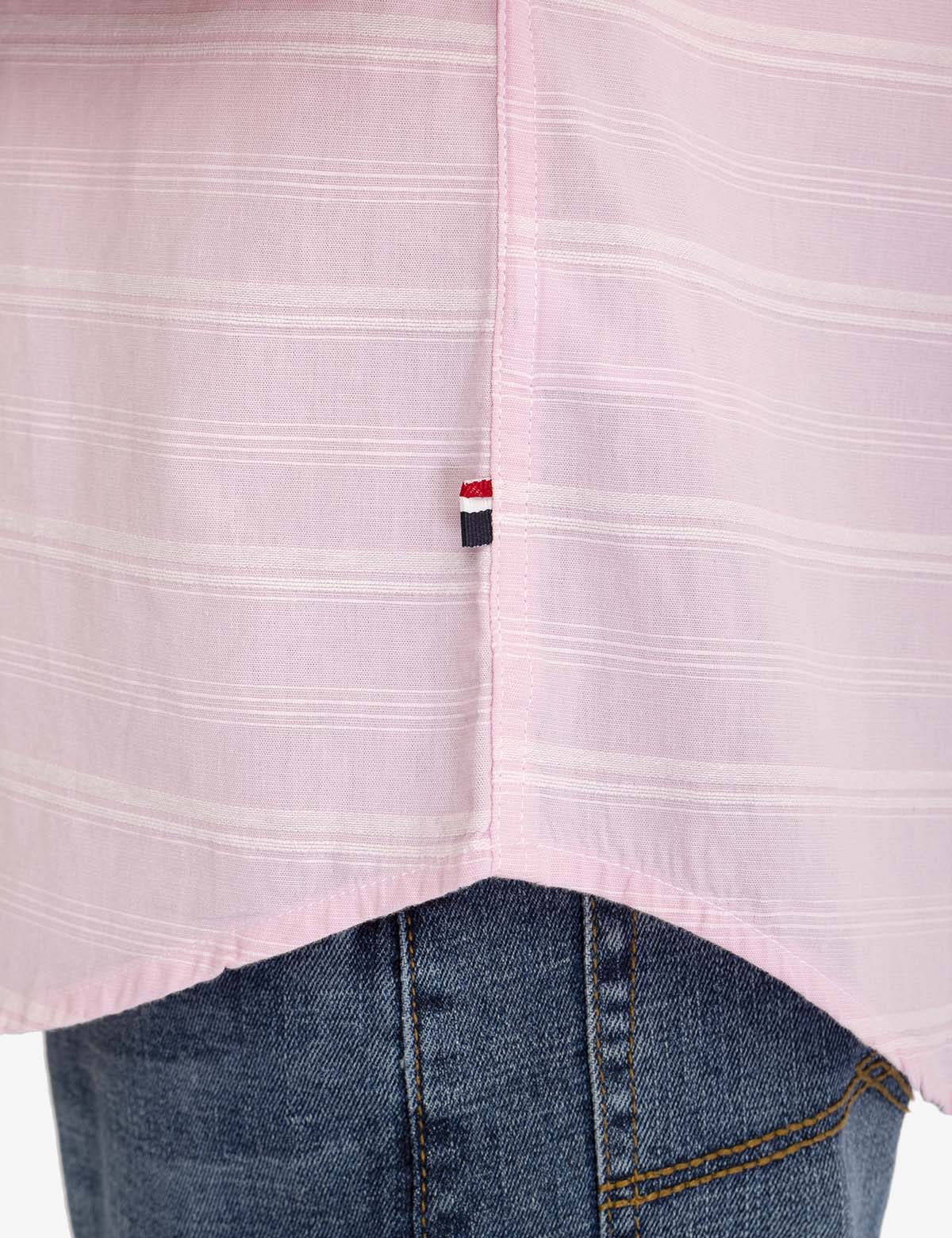 12250-white-label-stripe-short-sleeve-woven-shirt-4.jpg WHITE LABEL STRIPE SHORT SLEEVE WOVEN SHIRT
