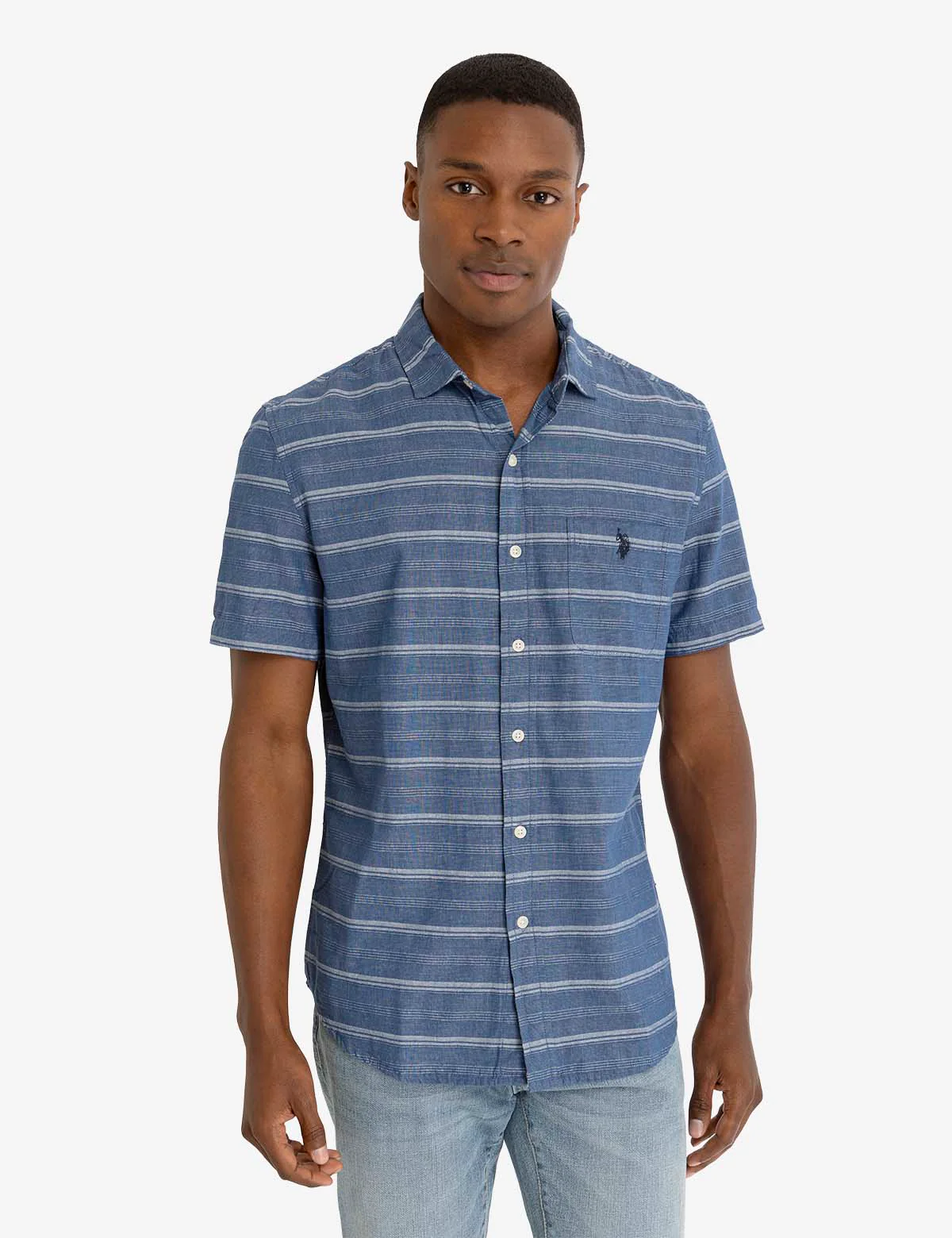 12250-white-label-stripe-short-sleeve-woven-shirt-6.webp WHITE LABEL STRIPE SHORT SLEEVE WOVEN SHIRT