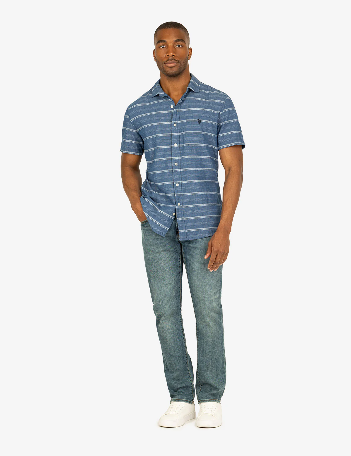 12250-white-label-stripe-short-sleeve-woven-shirt-7.webp WHITE LABEL STRIPE SHORT SLEEVE WOVEN SHIRT