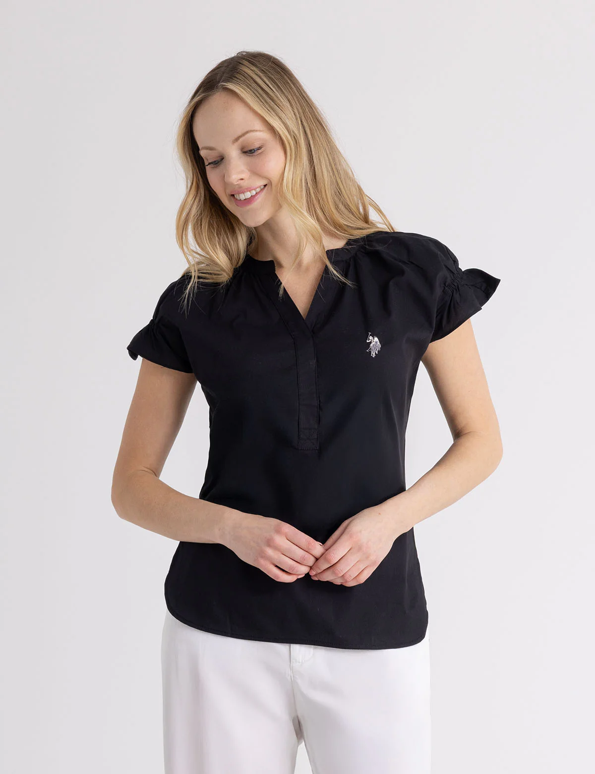 12591-split-neck-flutter-sleeve-popover-top-1.webp SPLIT NECK FLUTTER SLEEVE POPOVER TOP