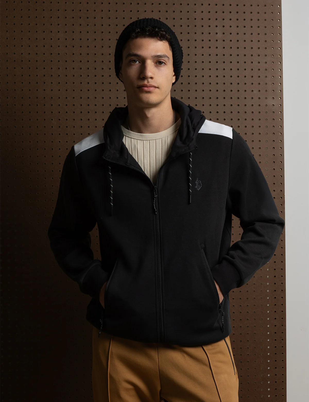 WHITE LABEL BONDED INTERLOCK ZIP HOODIE