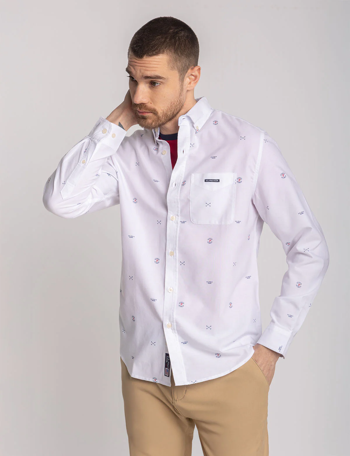 12920-long-sleeve-all-over-mallet-print-oxford-shirt-1.webp LONG SLEEVE ALL OVER MALLET PRINT OXFORD SHIRT