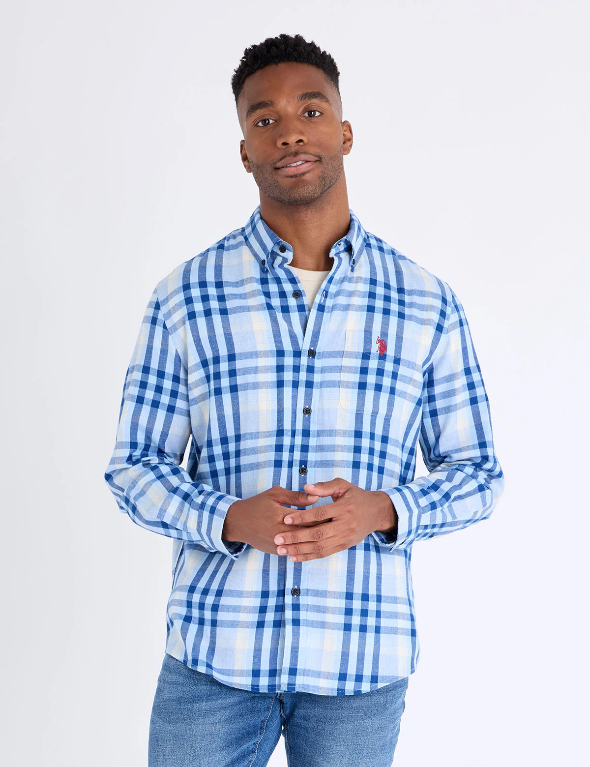 12957-long-sleeve-large-plaid-peached-twill-shirt-2.webp LONG SLEEVE LARGE PLAID PEACHED TWILL SHIRT