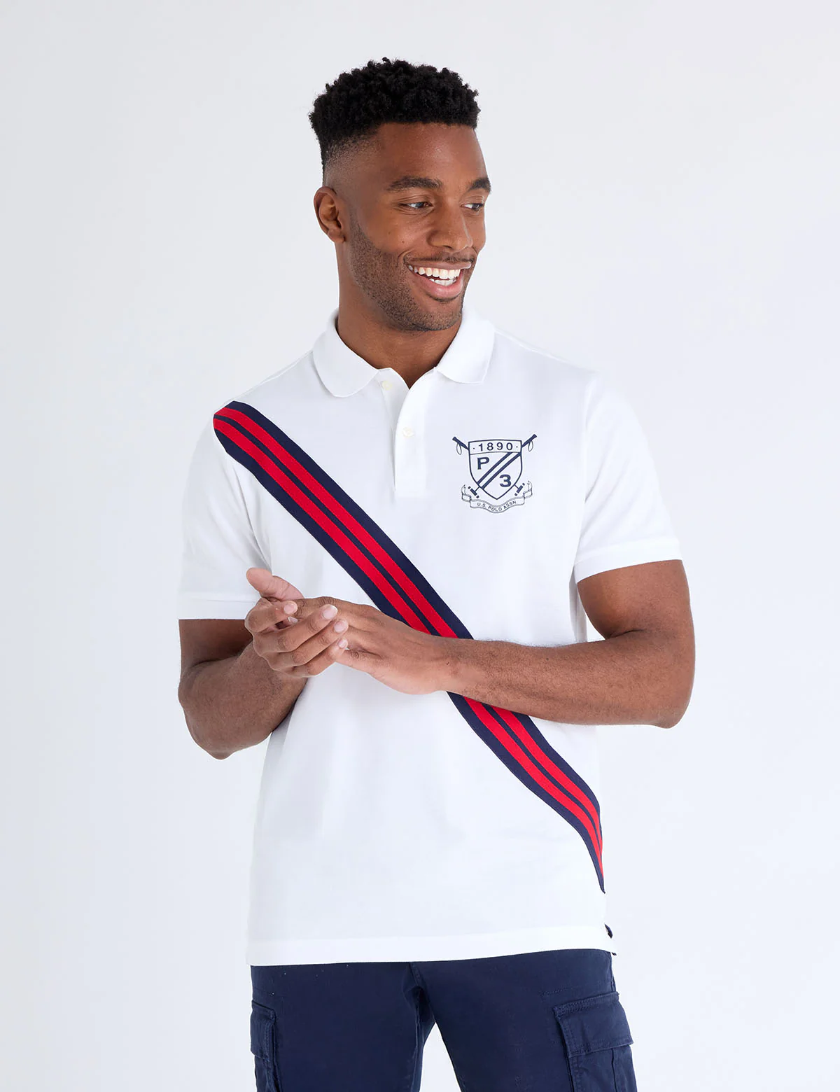 12981-rib-knit-sash-crest-pique-polo-shirt-1.webp RIB KNIT SASH CREST PIQUE POLO SHIRT