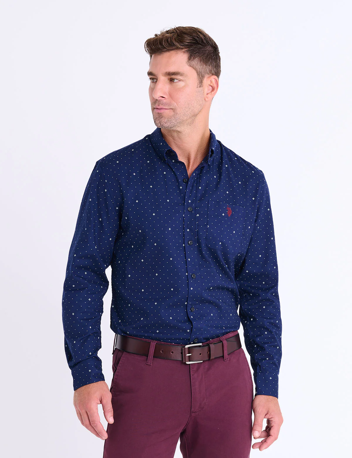 12992-long-sleeve-dot-diamond-peach-twill-shirt-1.webp LONG SLEEVE DOT DIAMOND PEACH TWILL SHIRT