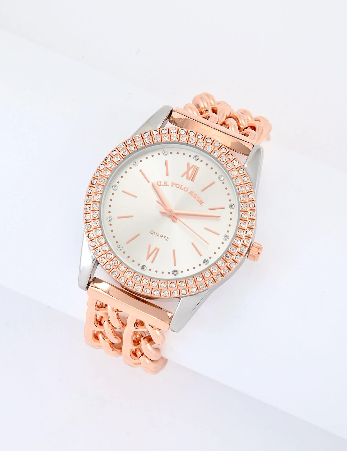 13067-ladies-classic-rose-gold-link-bracelet-watch-1.webp LADIES CLASSIC ROSE GOLD LINK BRACELET WATCH