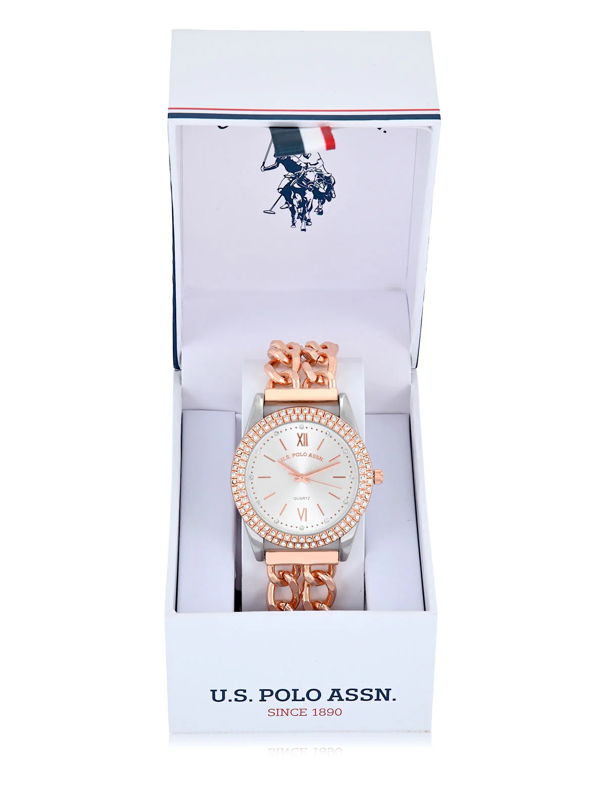 13067-ladies-classic-rose-gold-link-bracelet-watch-2.webp LADIES CLASSIC ROSE GOLD LINK BRACELET WATCH