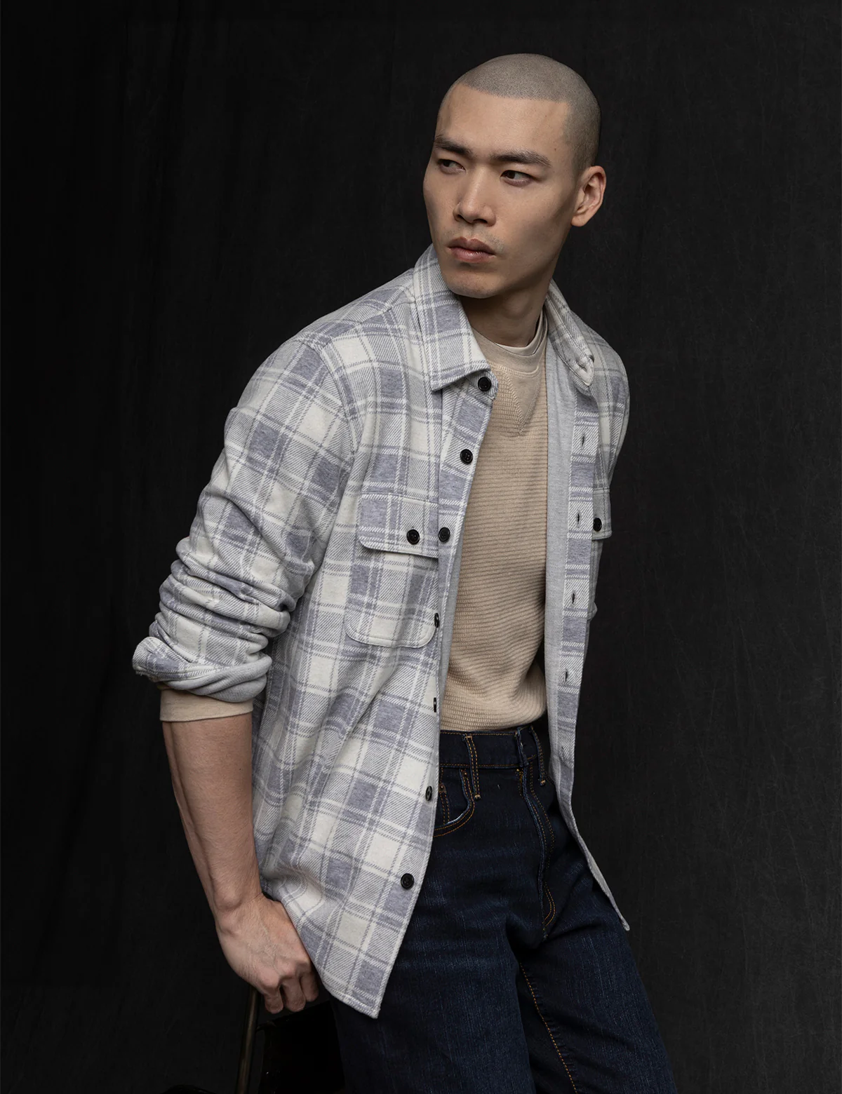 13114-white-label-plaid-jacquard-full-placket-shirt-1.webp WHITE LABEL PLAID JACQUARD FULL PLACKET SHIRT