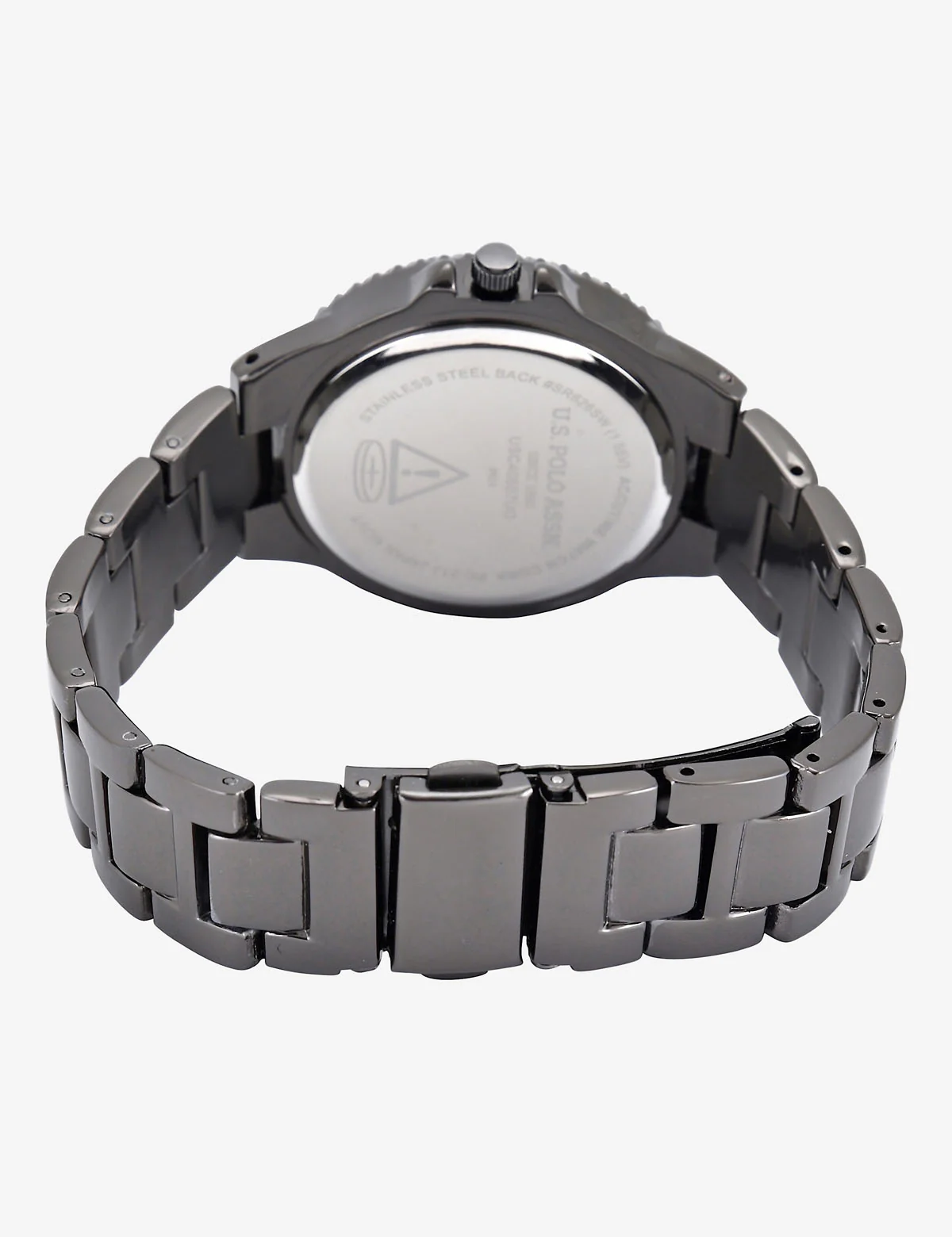 LADIES GUNMETAL EMBELLISHED WATCH
