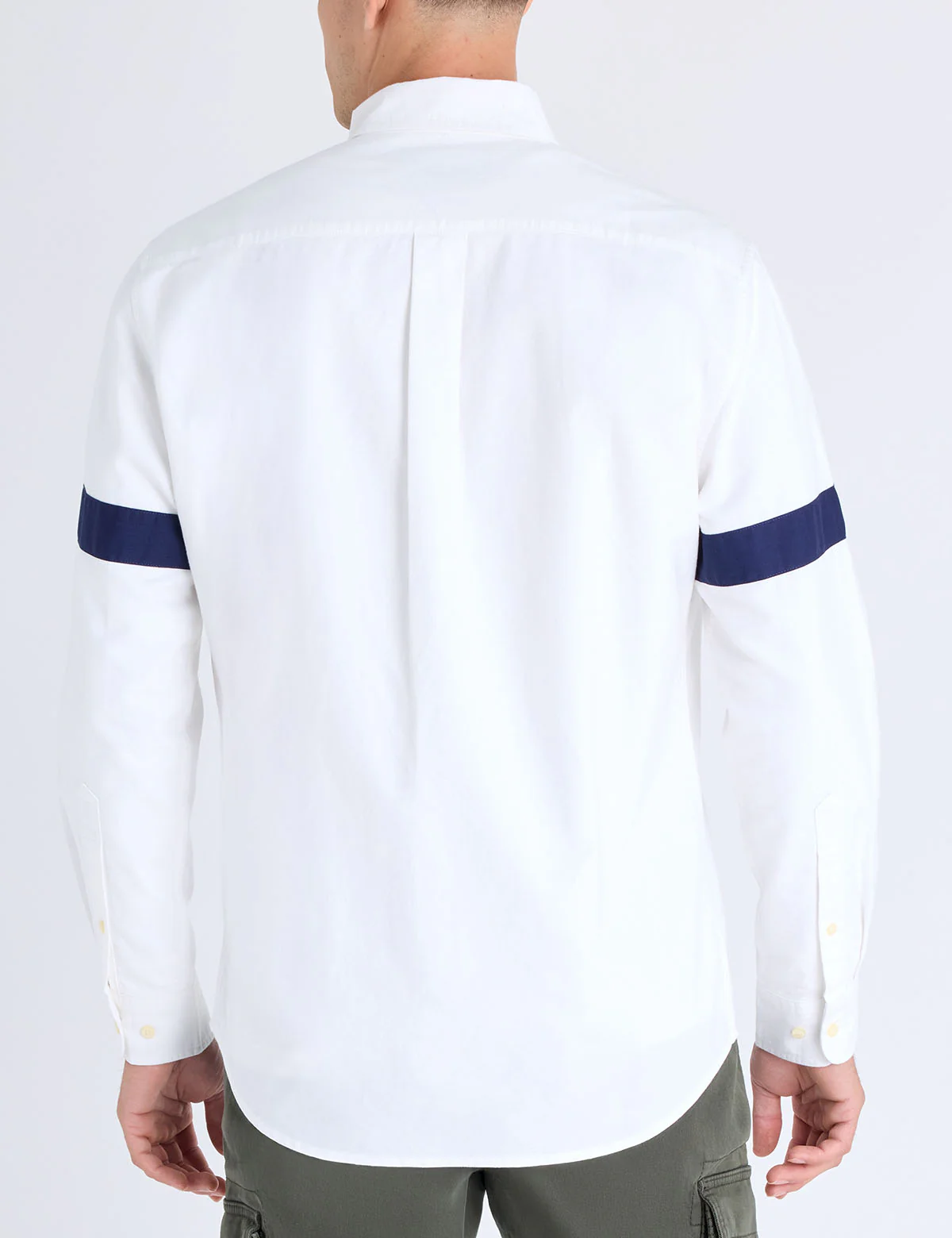 LONG SLEEVE DIAGONAL SASH SOLID OXFORD SHIRT