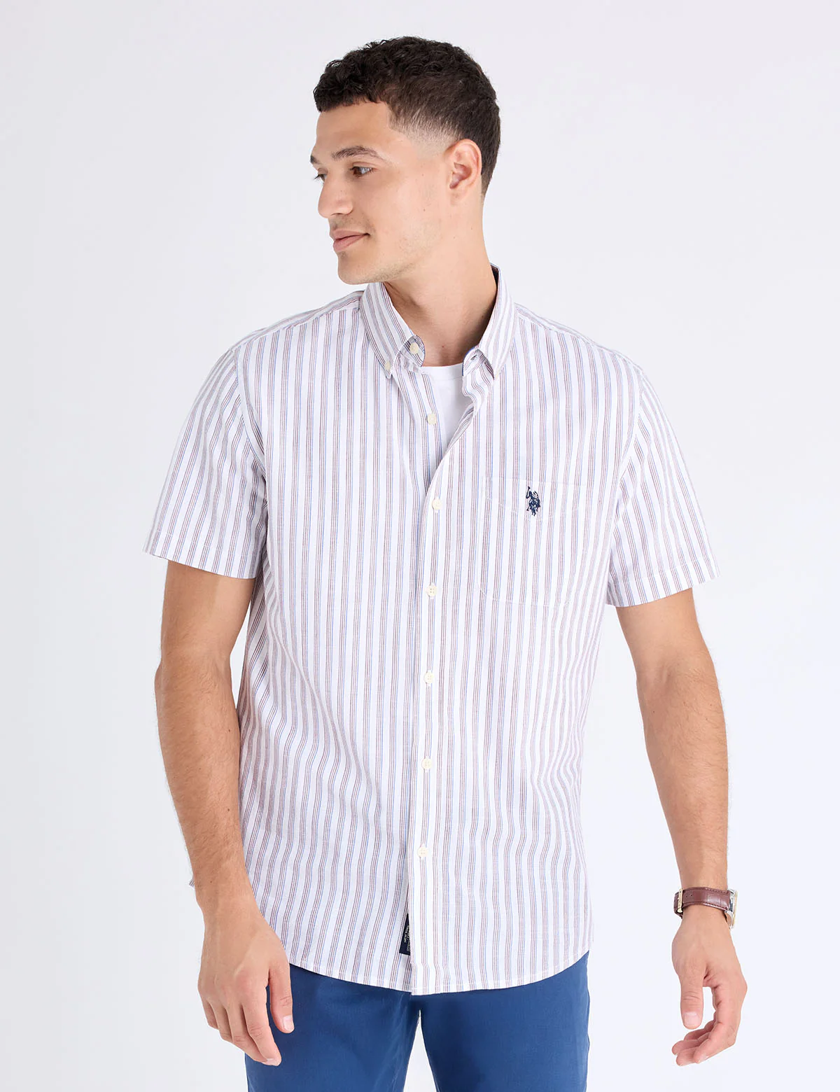 13155-short-sleeve-vertical-stripe-slub-poplin-shirt-1.webp SHORT SLEEVE VERTICAL STRIPE SLUB POPLIN SHIRT