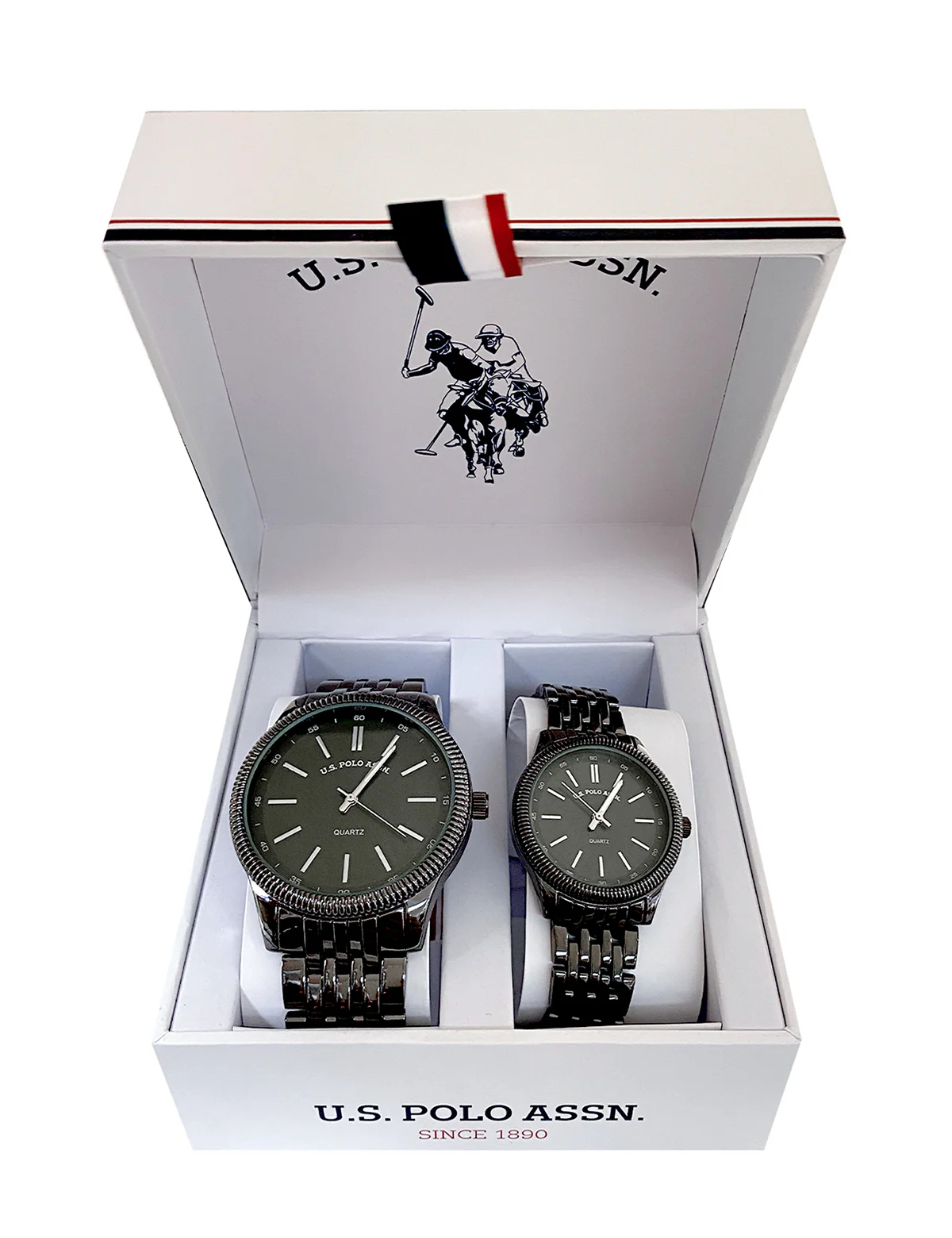 13165-his-and-hers-gunmetal-link-watch-set-1.webp HIS AND HERS GUNMETAL LINK WATCH SET