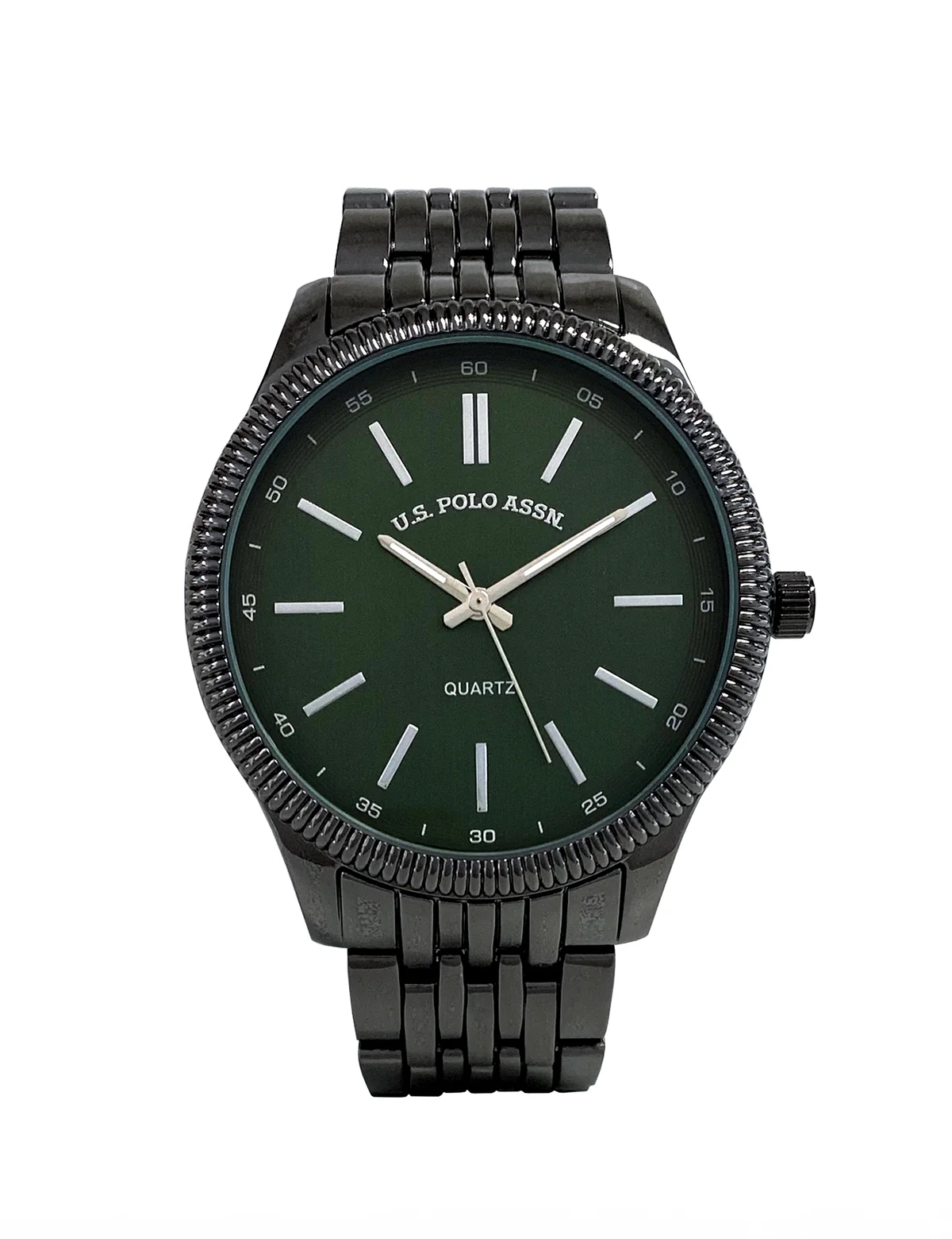 HIS AND HERS GUNMETAL LINK WATCH SET