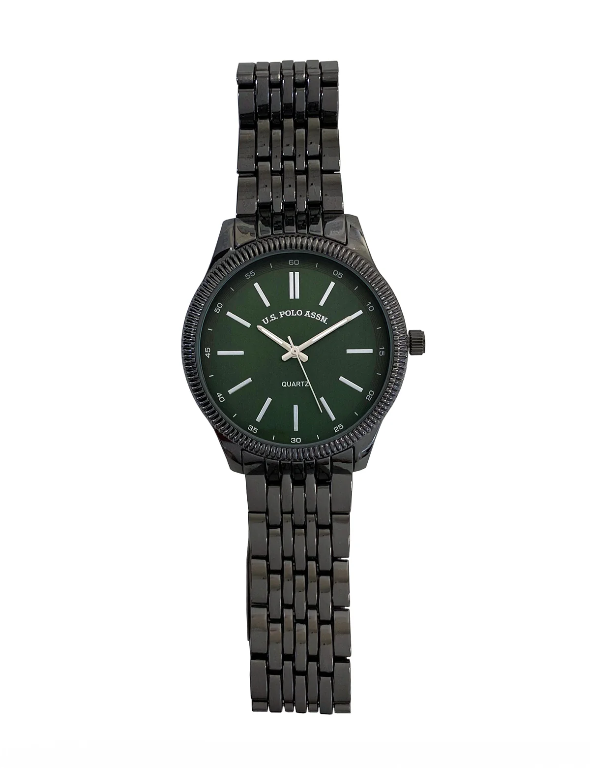 HIS AND HERS GUNMETAL LINK WATCH SET