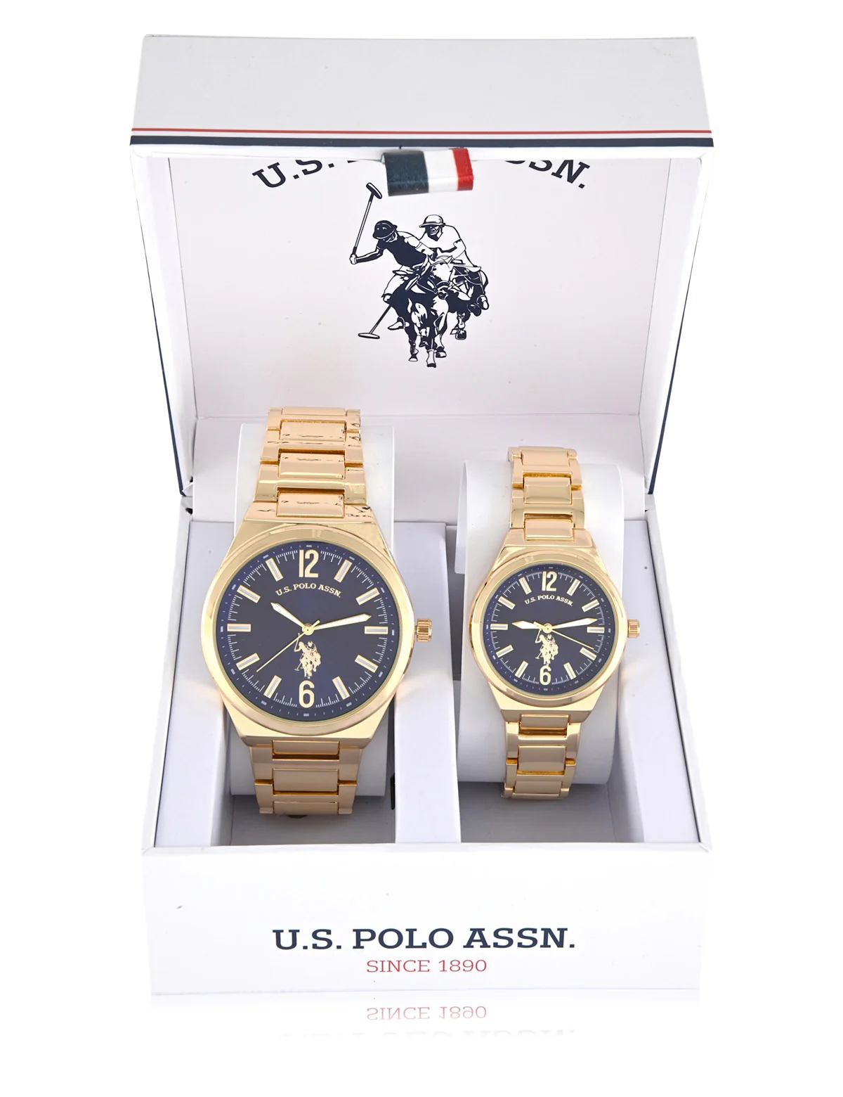 13409-his-and-hers-gold-link-watch-set-1.webp HIS AND HERS GOLD LINK WATCH SET