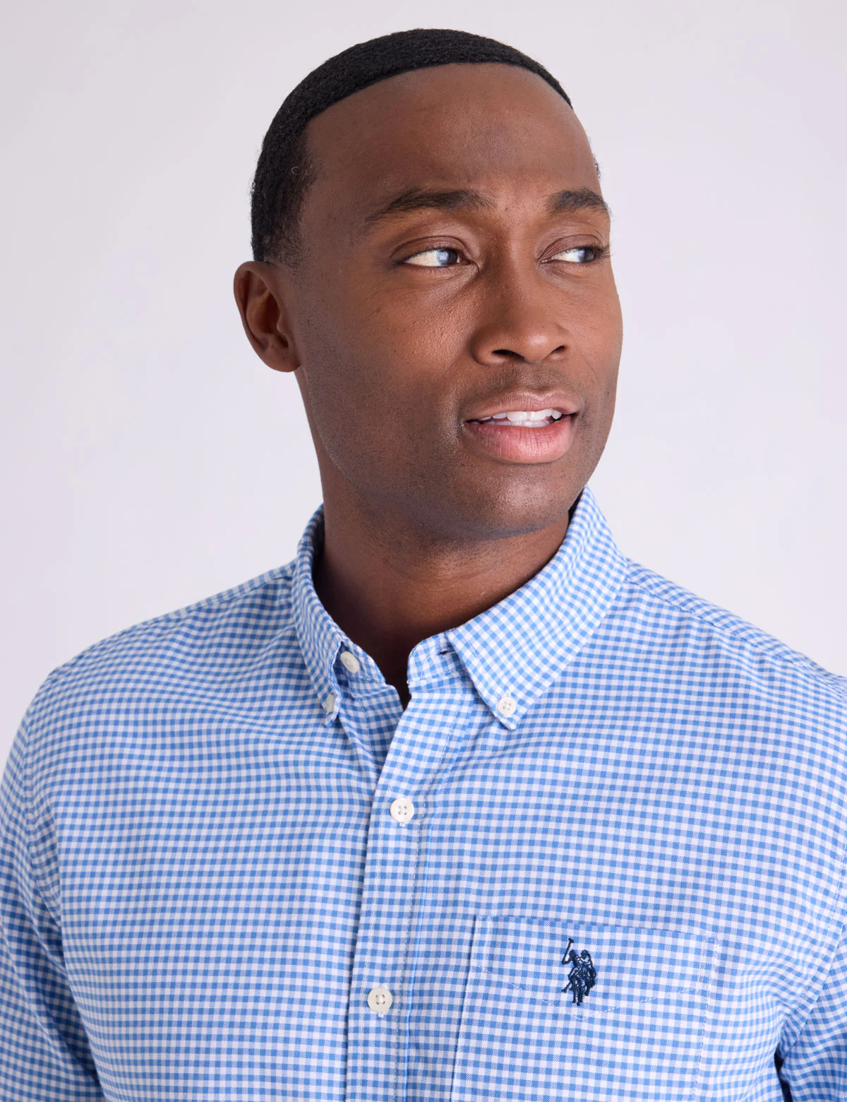 LONG SLEEVE LIGHT WEIGHT GINGHAM OXFORD SHIRT