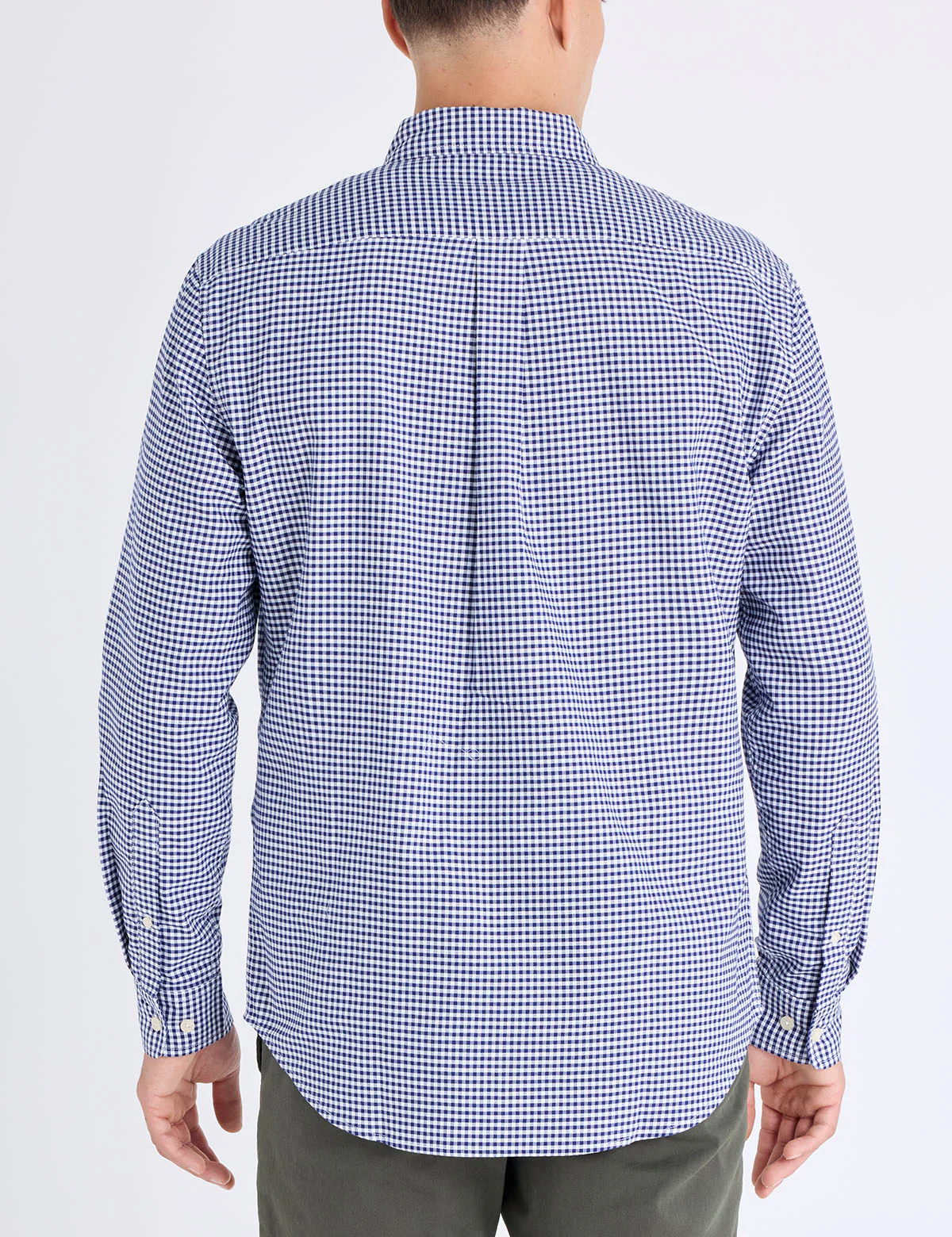LONG SLEEVE LIGHT WEIGHT GINGHAM OXFORD SHIRT