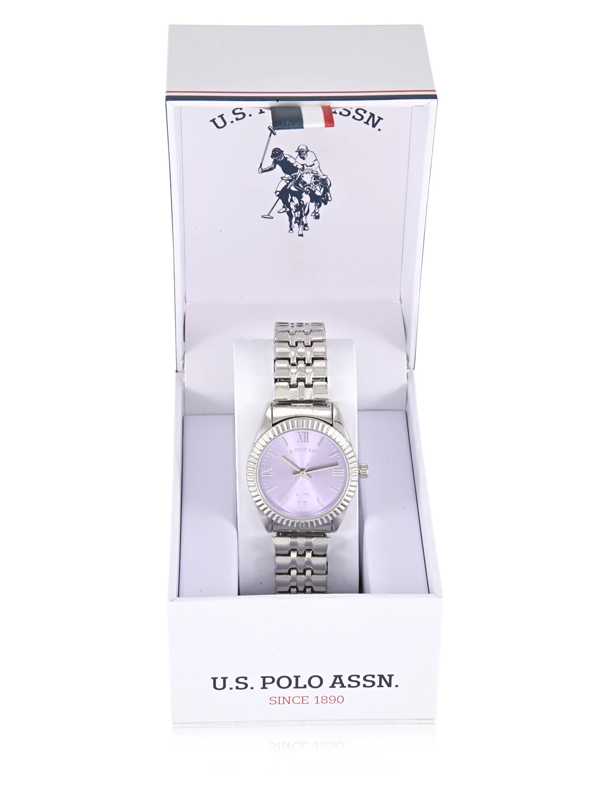 13484-ladies-silver-link-watch-with-purple-face-3.webp LADIES SILVER LINK WATCH WITH PURPLE FACE