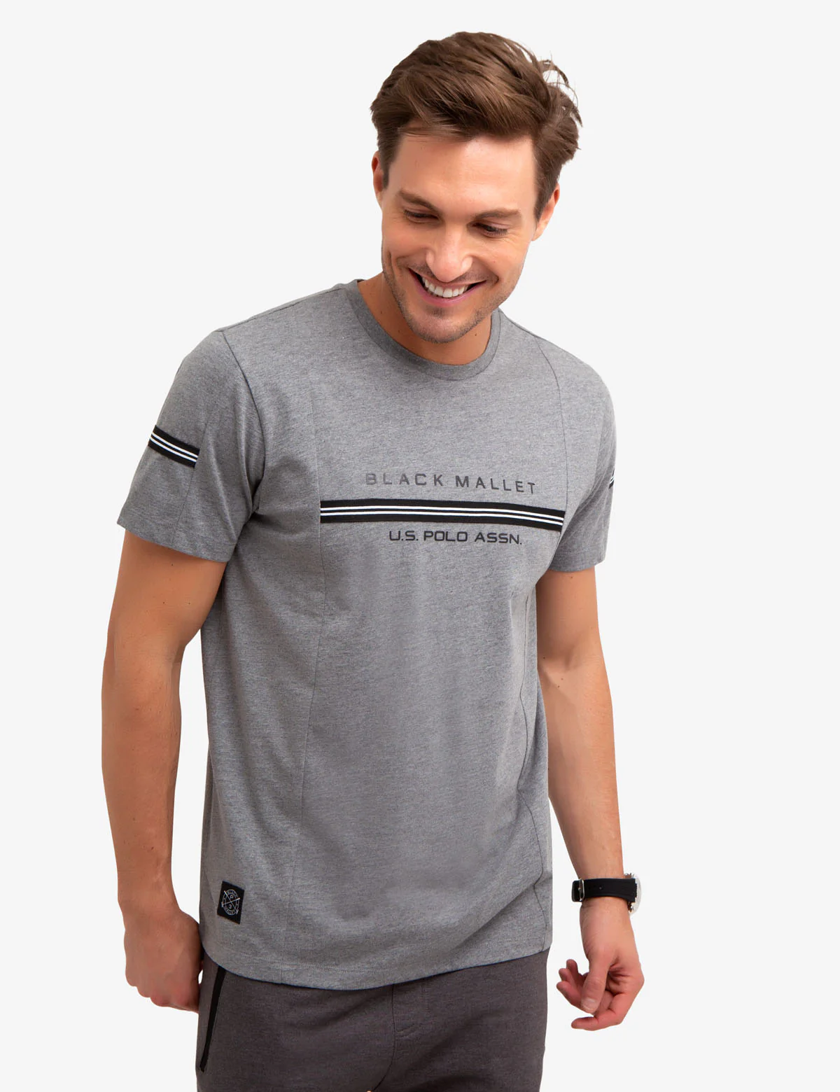 13994-black-mallet-yarn-dye-taping-t-shirt-1.webp BLACK MALLET YARN DYE TAPING T-SHIRT