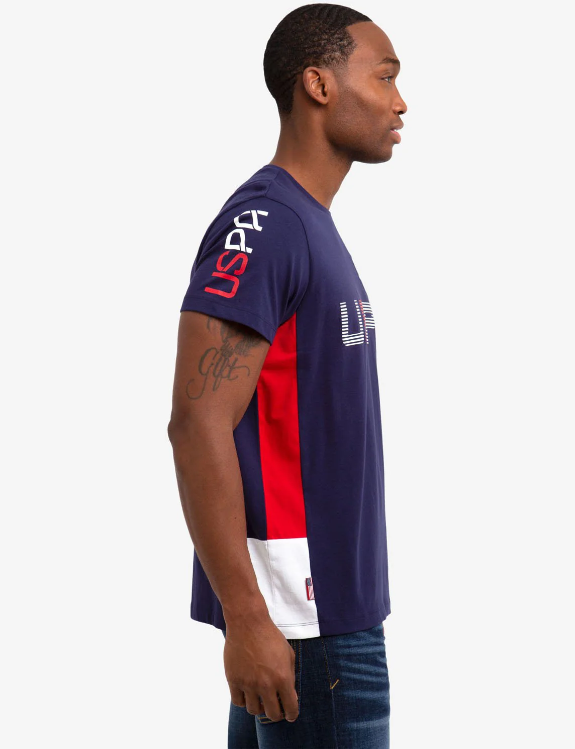 CREW NECK U.S. POLO ASSN. PATCH T-SHIRT