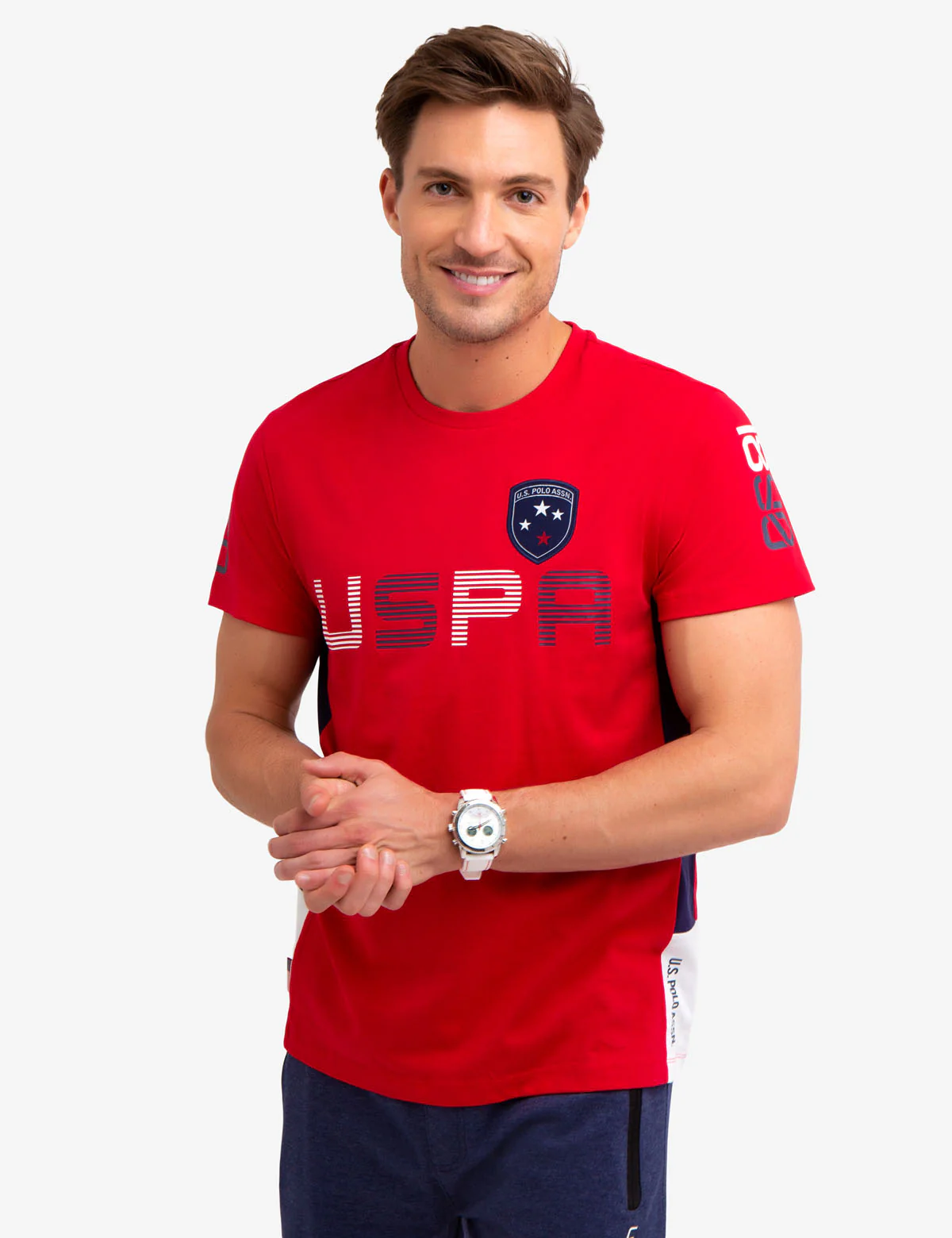 CREW NECK U.S. POLO ASSN. PATCH T-SHIRT