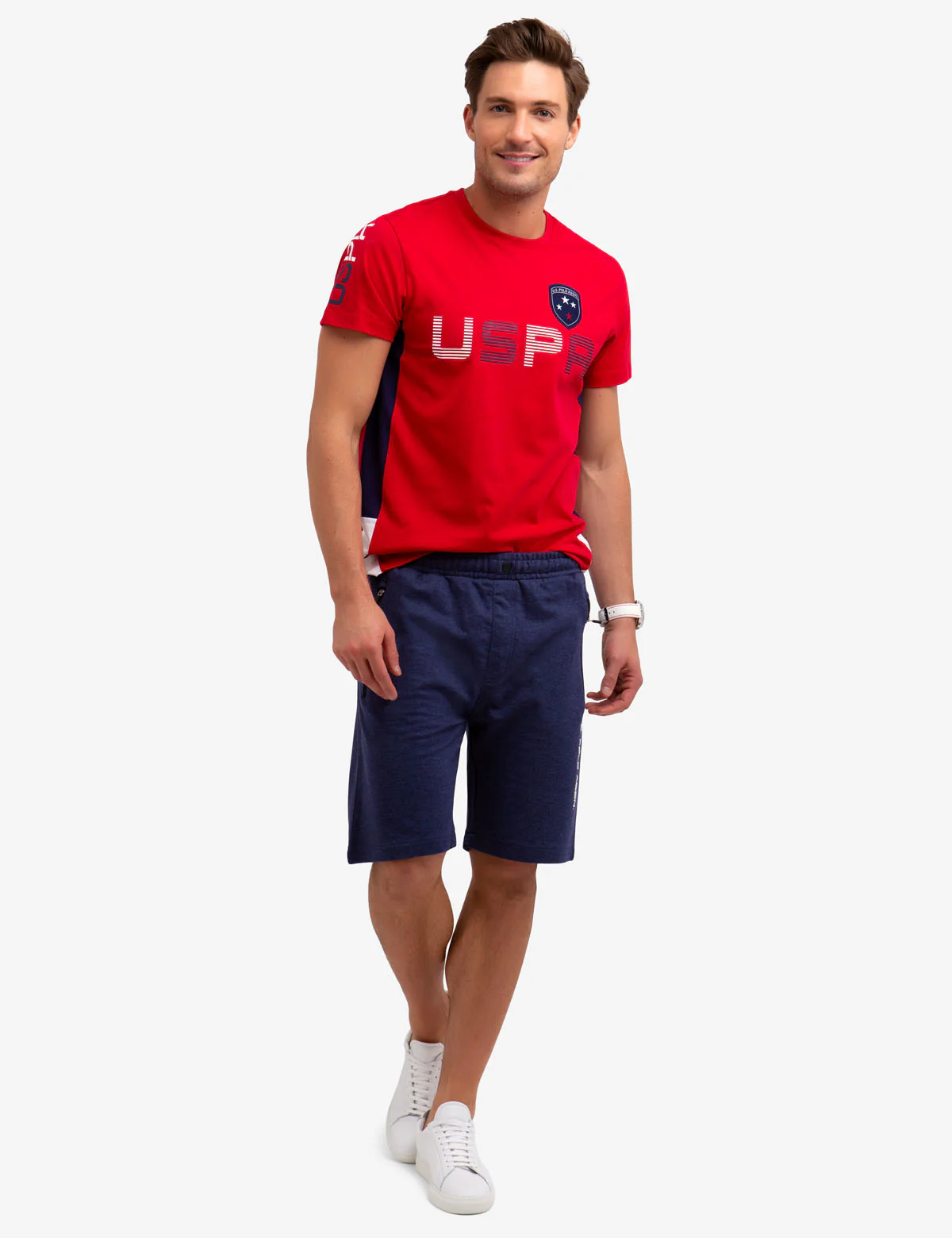 CREW NECK U.S. POLO ASSN. PATCH T-SHIRT