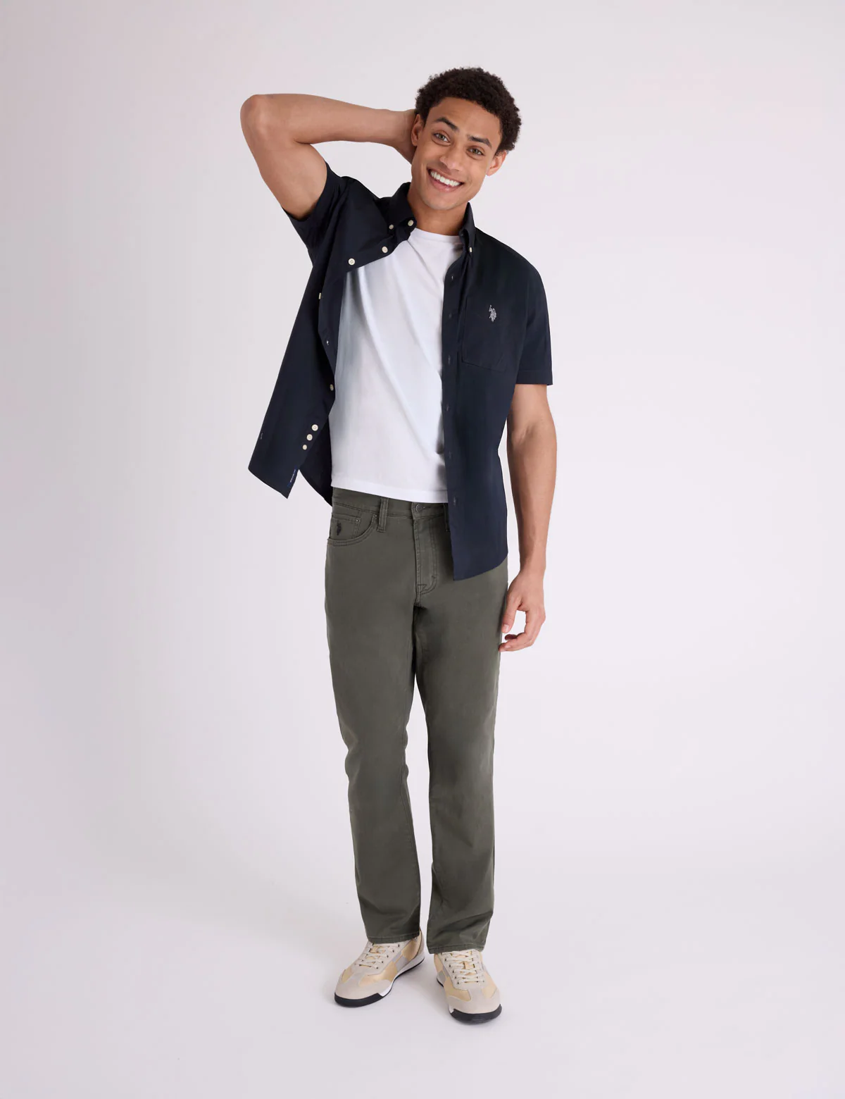 SLIM STRAIGHT 5 POCKET STRETCH CHINO PANTS