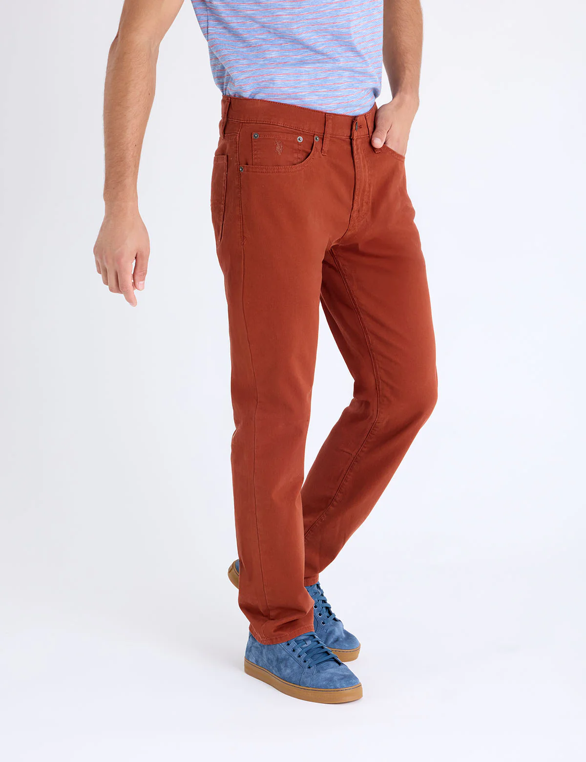 SLIM STRAIGHT 5 POCKET STRETCH CHINO PANTS