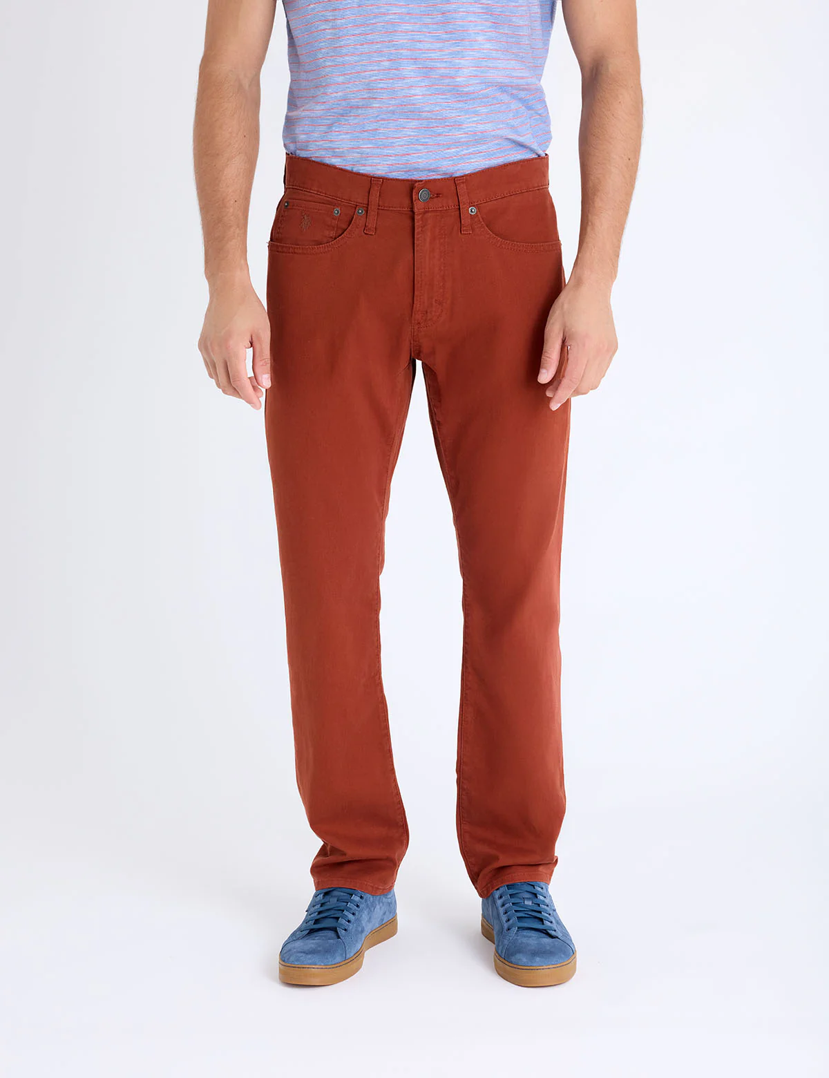 SLIM STRAIGHT 5 POCKET STRETCH CHINO PANTS