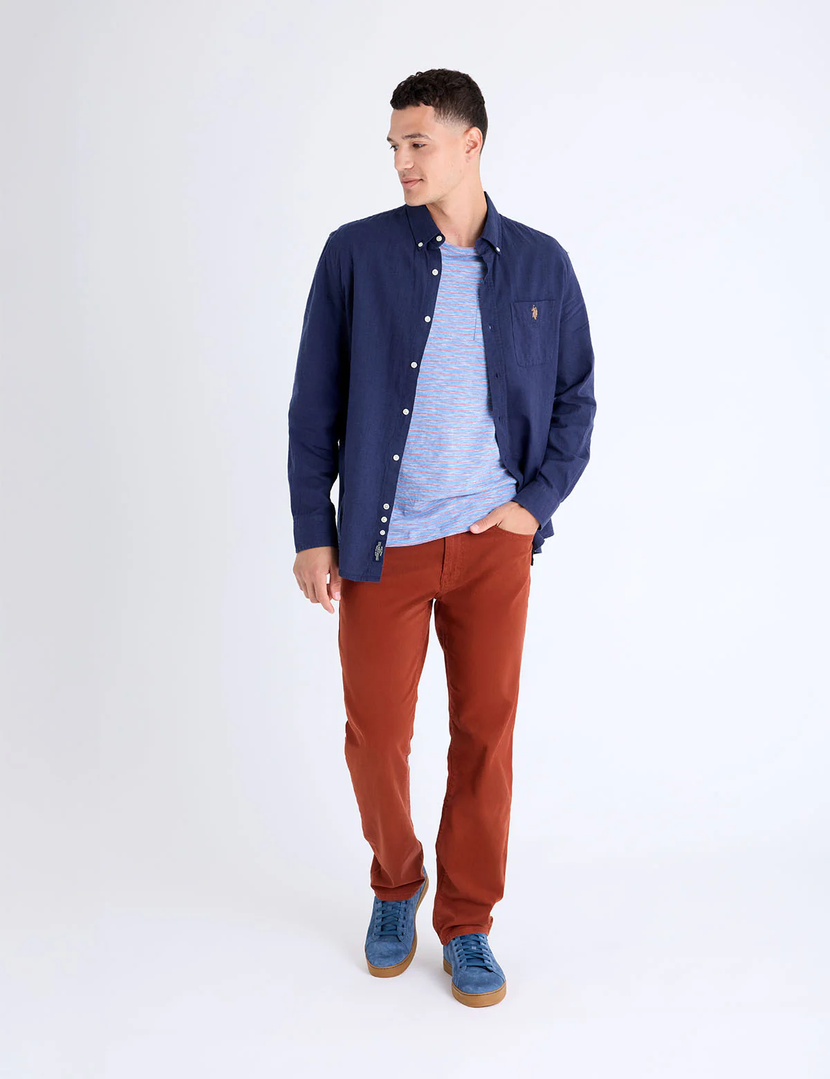 SLIM STRAIGHT 5 POCKET STRETCH CHINO PANTS