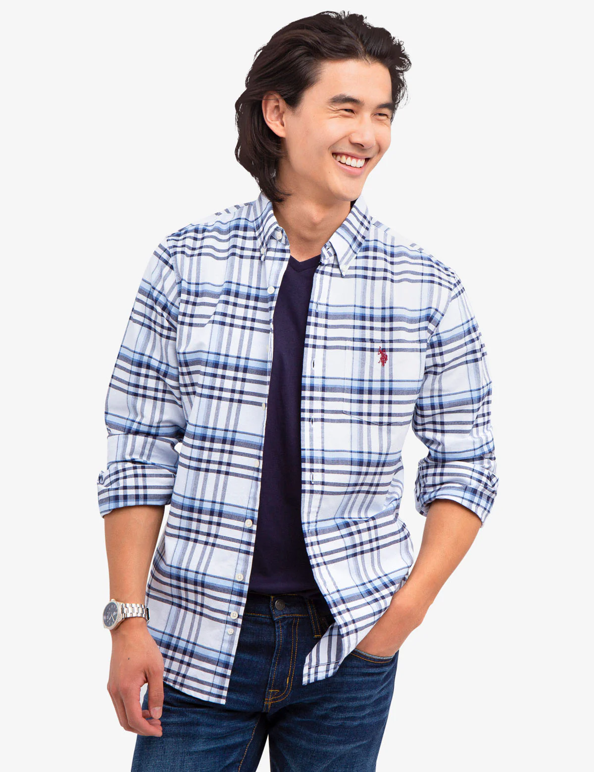 LARGE PLAID OXFORD SHIRT