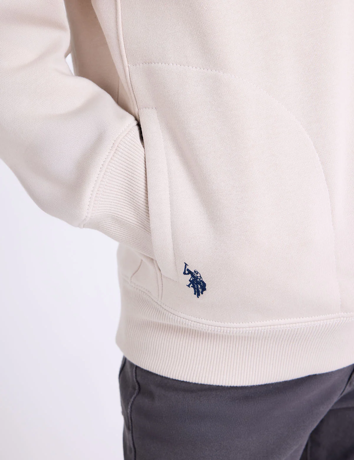 BOYS USA 1/4 ZIP FLEECE MOCK PULLOVER