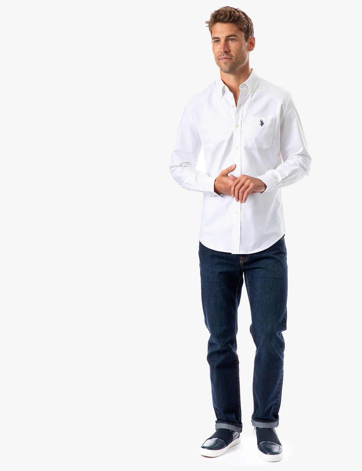 LONG SLEEVE STRETCH OXFORD SHIRT