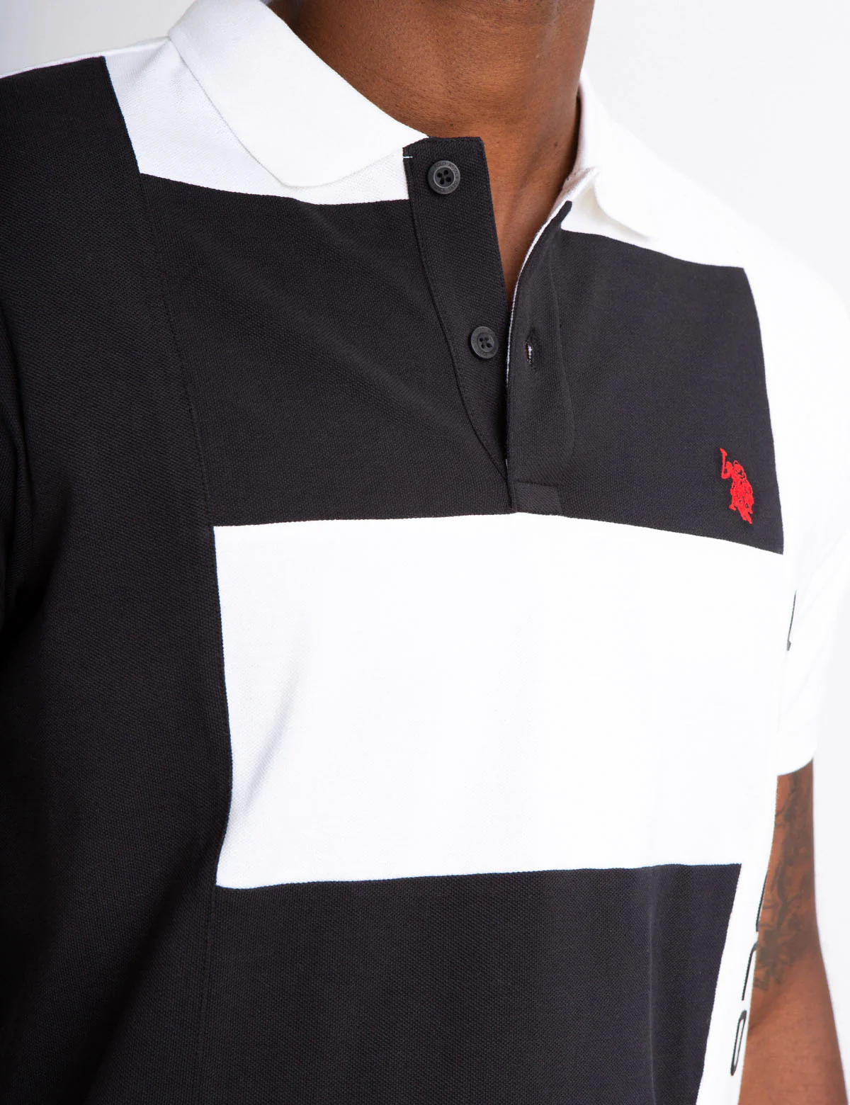 SIDE COLORBLOCK VERTICAL POLO SHIRT