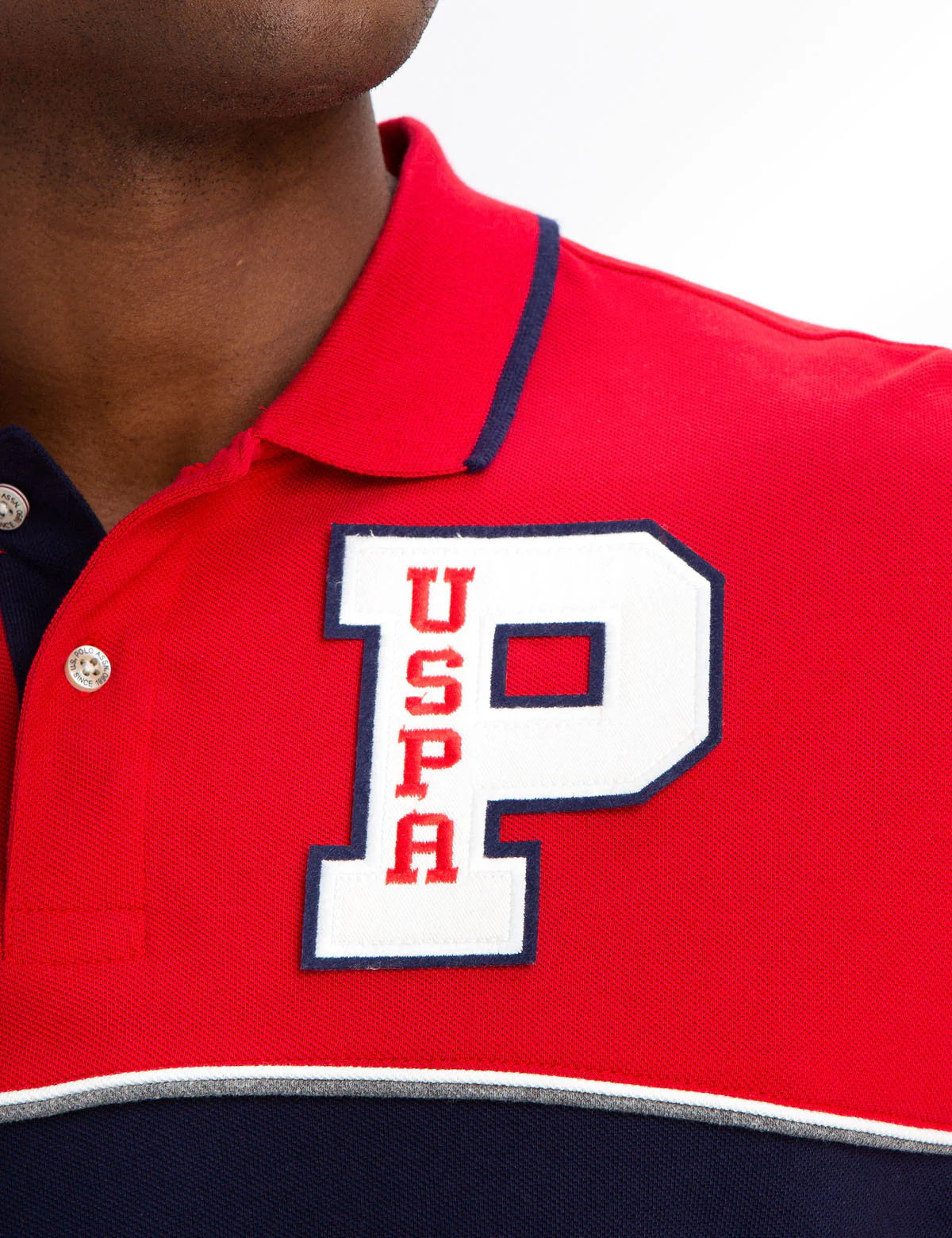 COLORBLOCK USPA PATCH POLO SHIRT