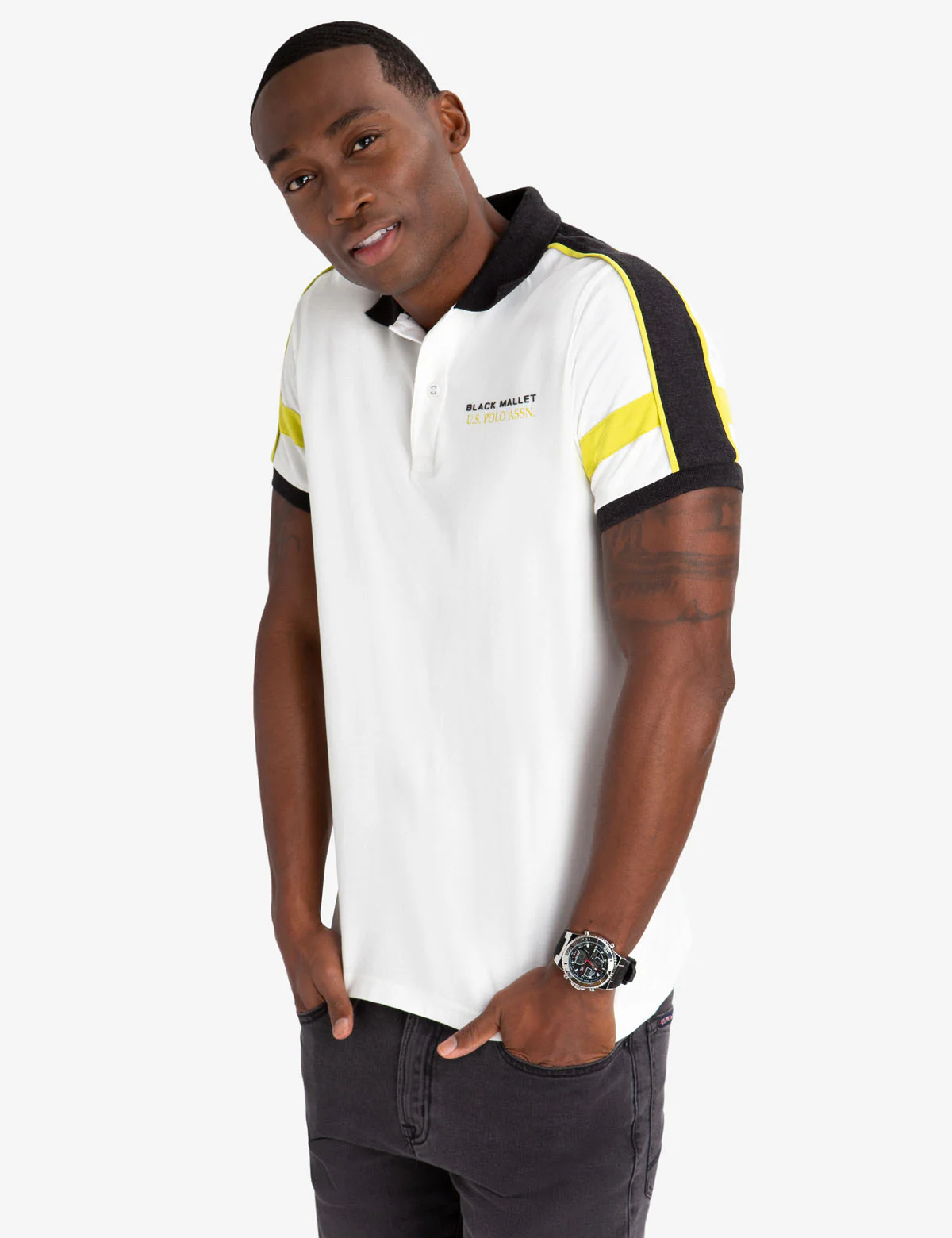 15562-black-mallet-shoulder-piecing-polo-shirt-2.webp BLACK MALLET SHOULDER PIECING POLO SHIRT