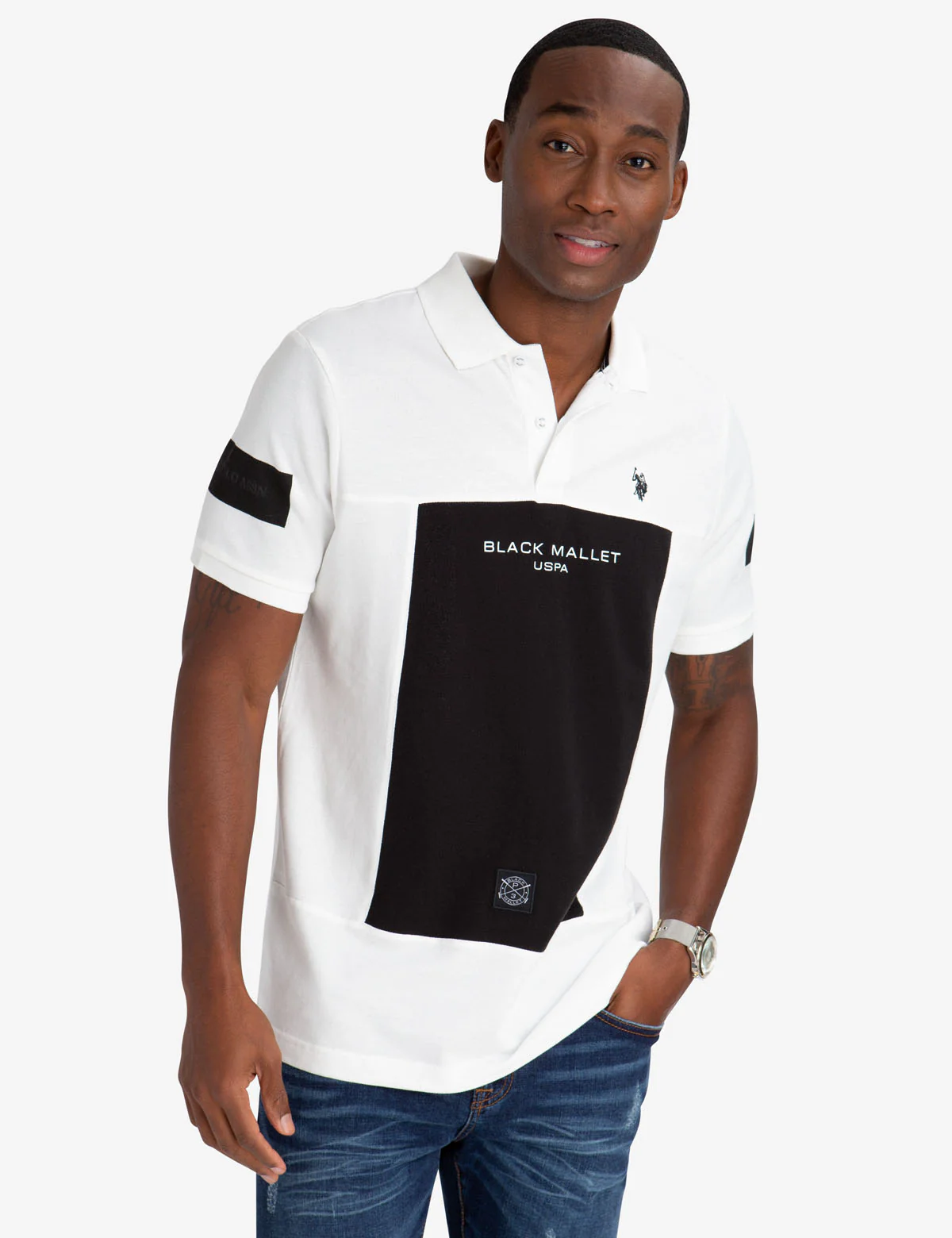 15616-black-mallet-colorblock-polo-shirt-1.webp BLACK MALLET COLORBLOCK POLO SHIRT