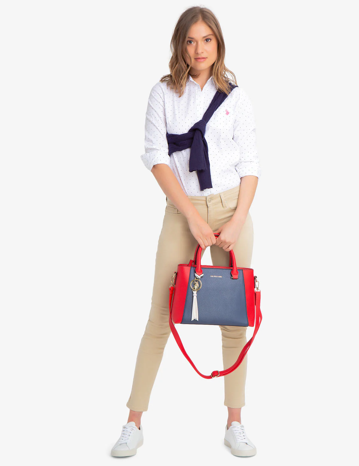 STRETCH DOT POPLIN SHIRT